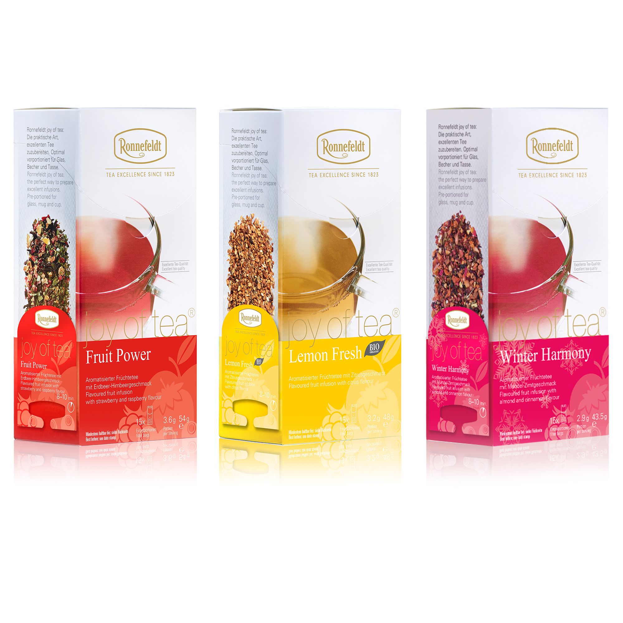 RONNEFELDT Joy of Tea® Bundle 3 Sorten, davon 1 Bio exklusiv bei QVC Inhalt 145,5 g