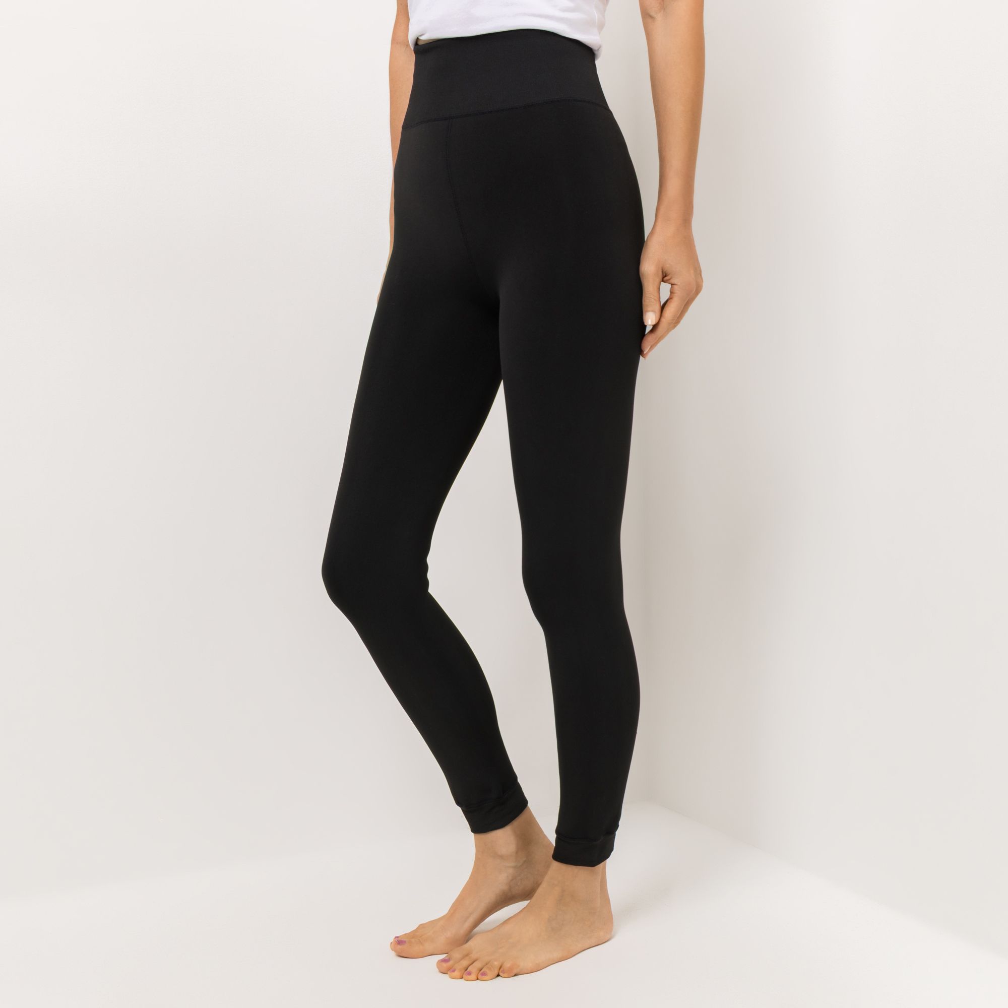 MONT CHALET Damen-Thermoleggins extra warm Mikrofaser Plüsch hoher Bund