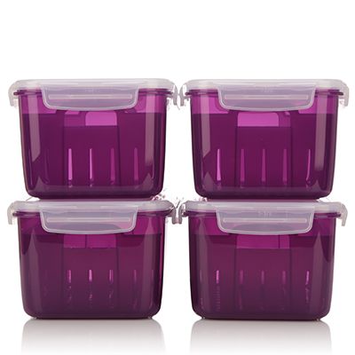 LocknLock 4 Frischhaltedosen mit Siebeinsatz je 2,4L Volumen