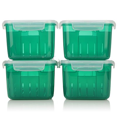 LocknLock 4 Frischhaltedosen mit Siebeinsatz je 2,4L Volumen