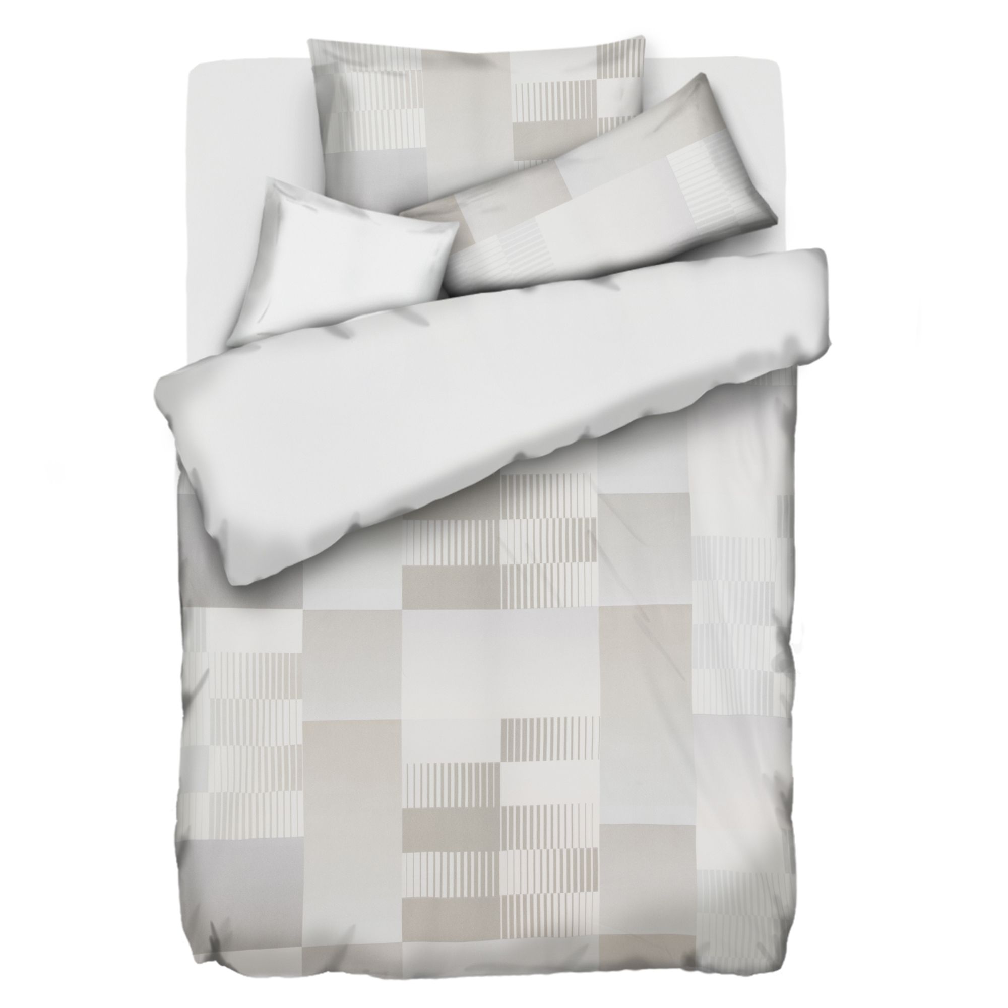 WINTERENGEL Wendebettwäsche grafisch gesondert Mikrofaser Flanell Einzelbett, 5tlg.