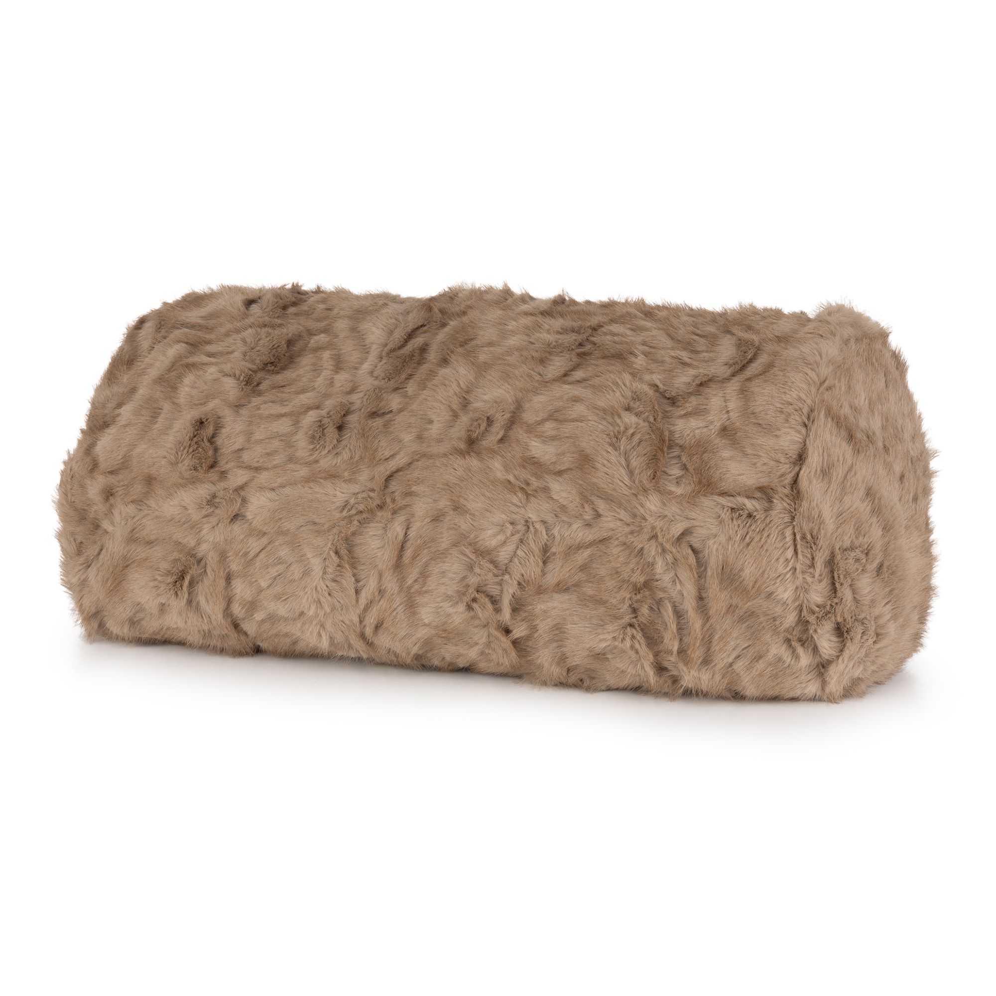 MONT CHALET gefüllte Nackenrolle Tierfell-Struktur Fellimitat waschbar, ca. 25x50cm