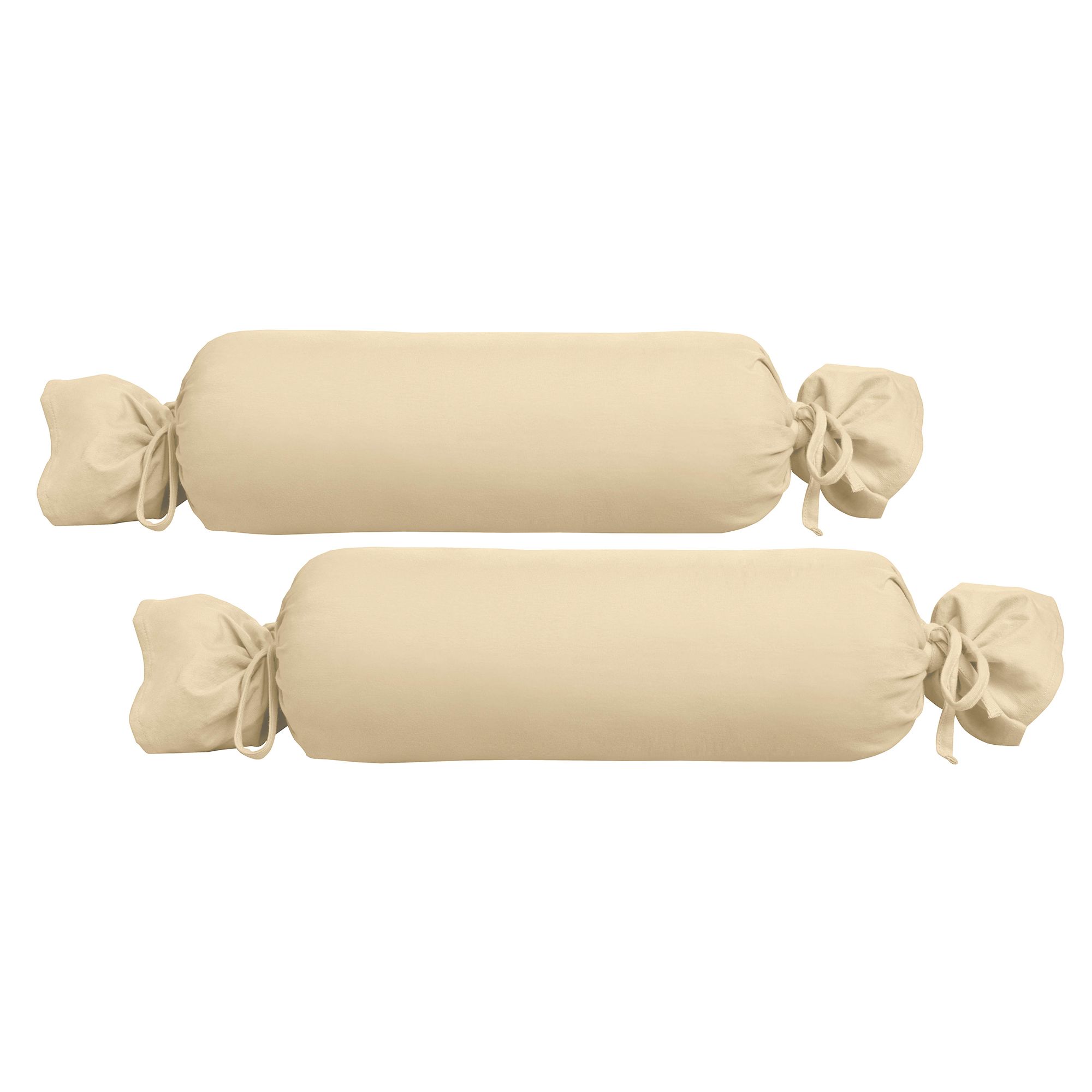 biberna® 2 Nackenrollenbezüge uni Feinjersey ca.15x40cm