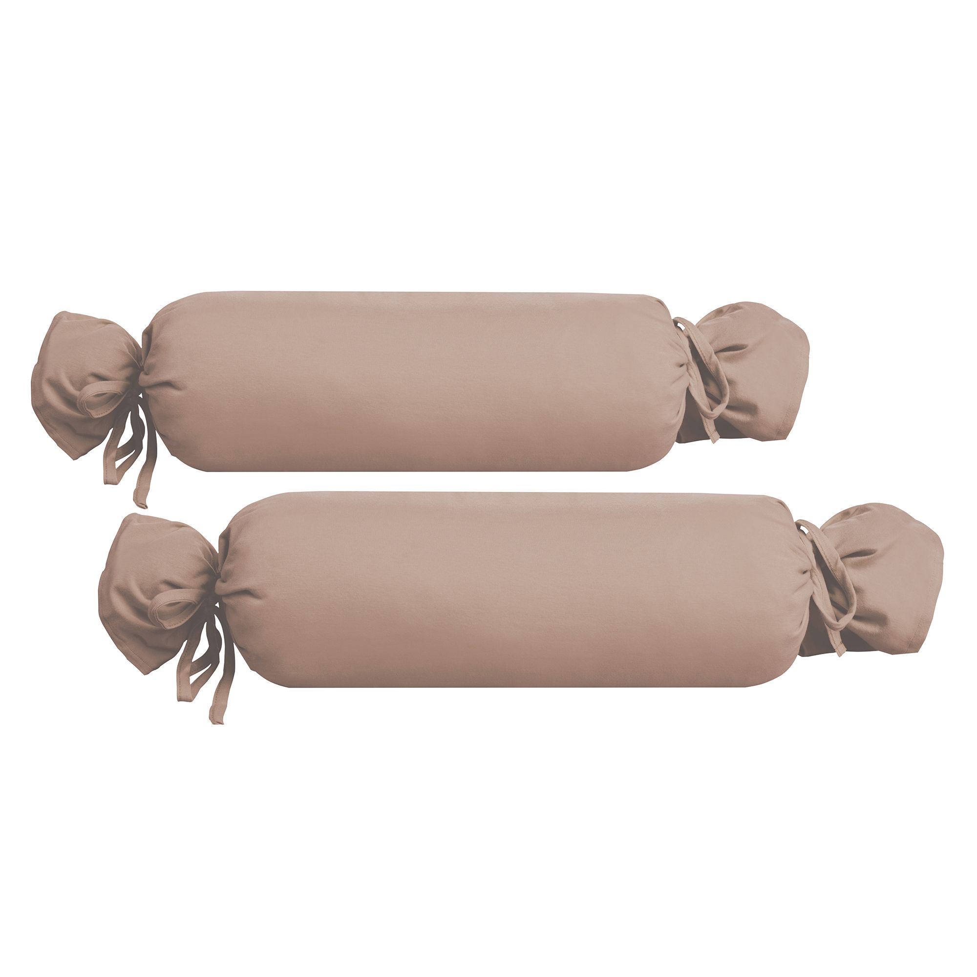 biberna® 2 Nackenrollenbezüge uni Feinjersey ca.15x40cm