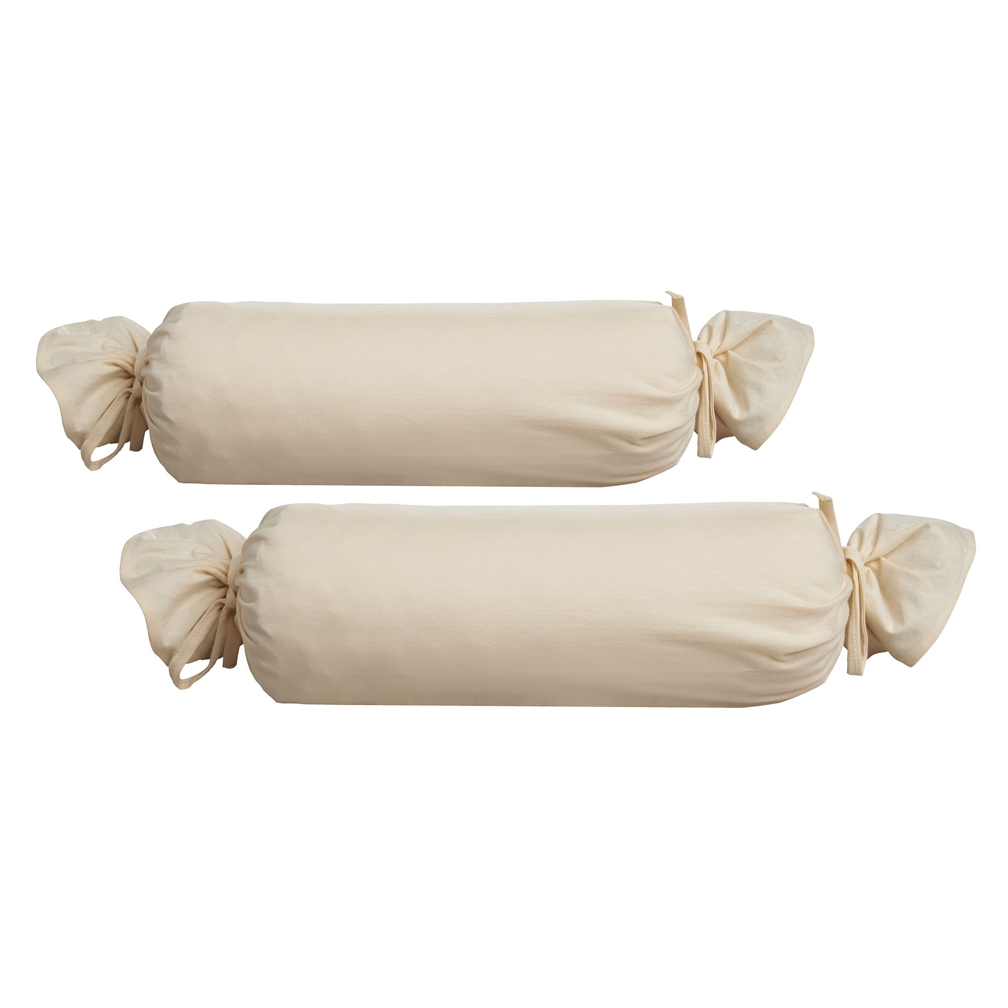 biberna® 2 Nackenrollenbezüge uni Feinjersey ca.15x40cm