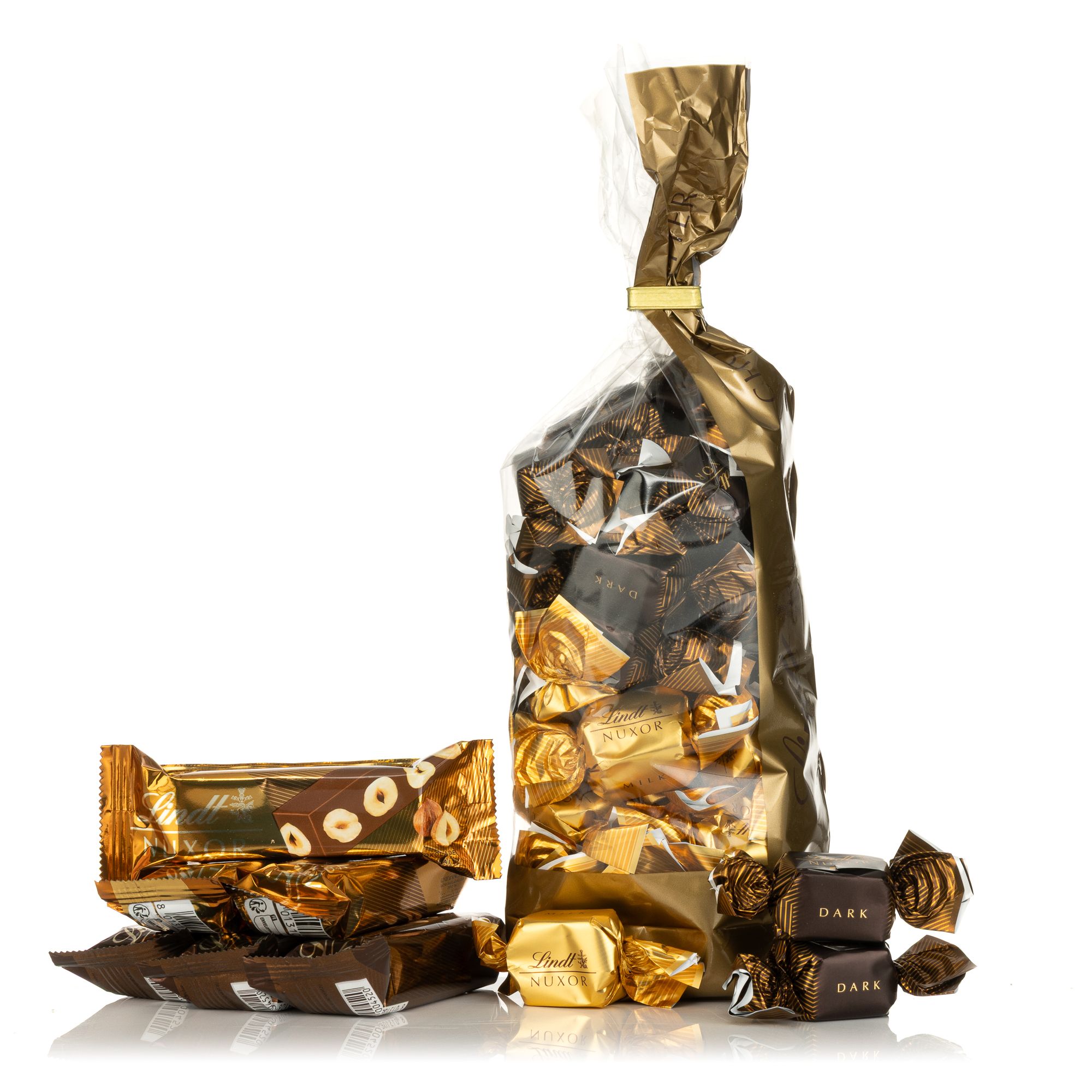 LINDT Nuxor trifft Riegel Mischbeutel exklusiv bei QVC Inhalt 583g, 36 Stück