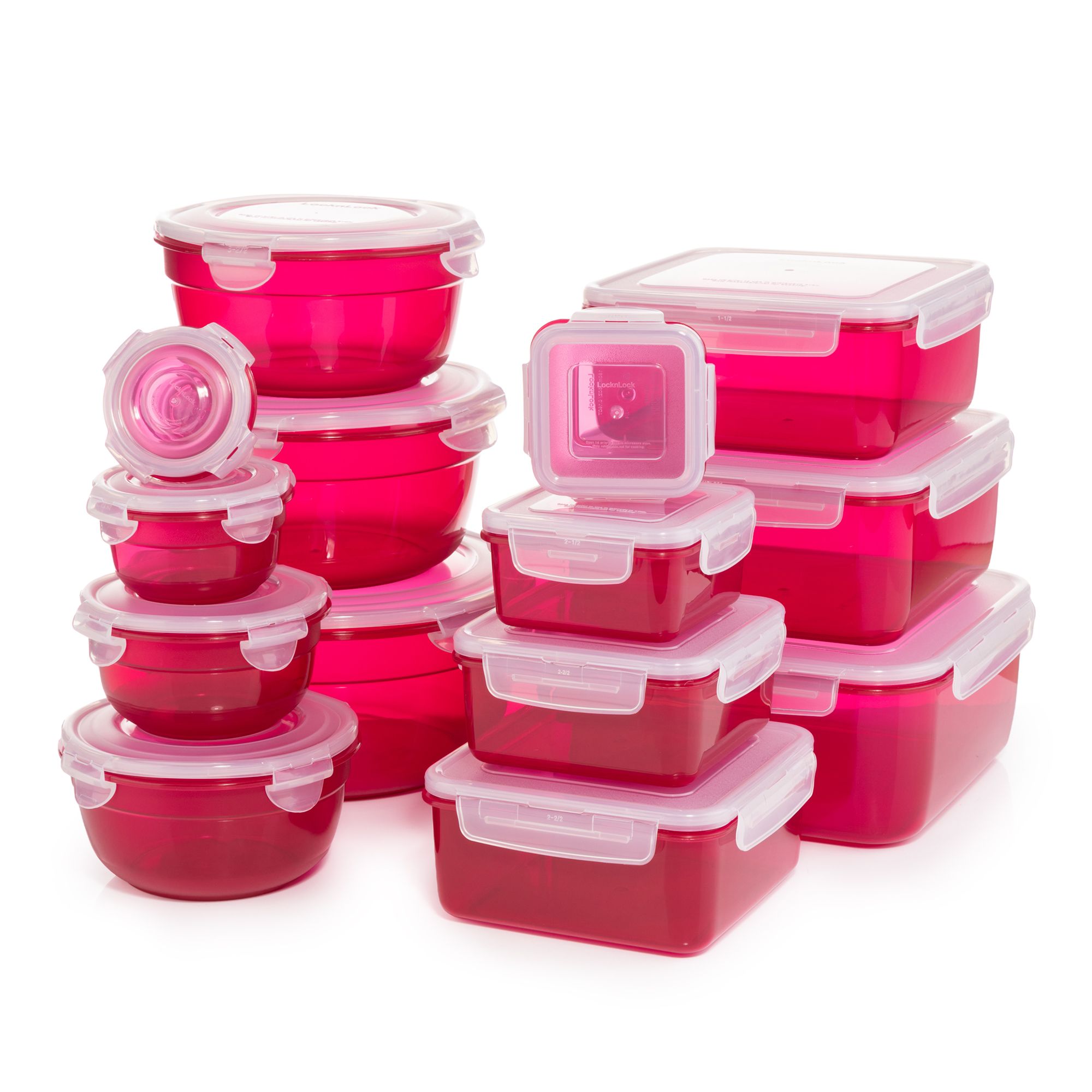 LocknLock 14 Frischhaltedosen eckig und rund 100ml-3,7L nestbar