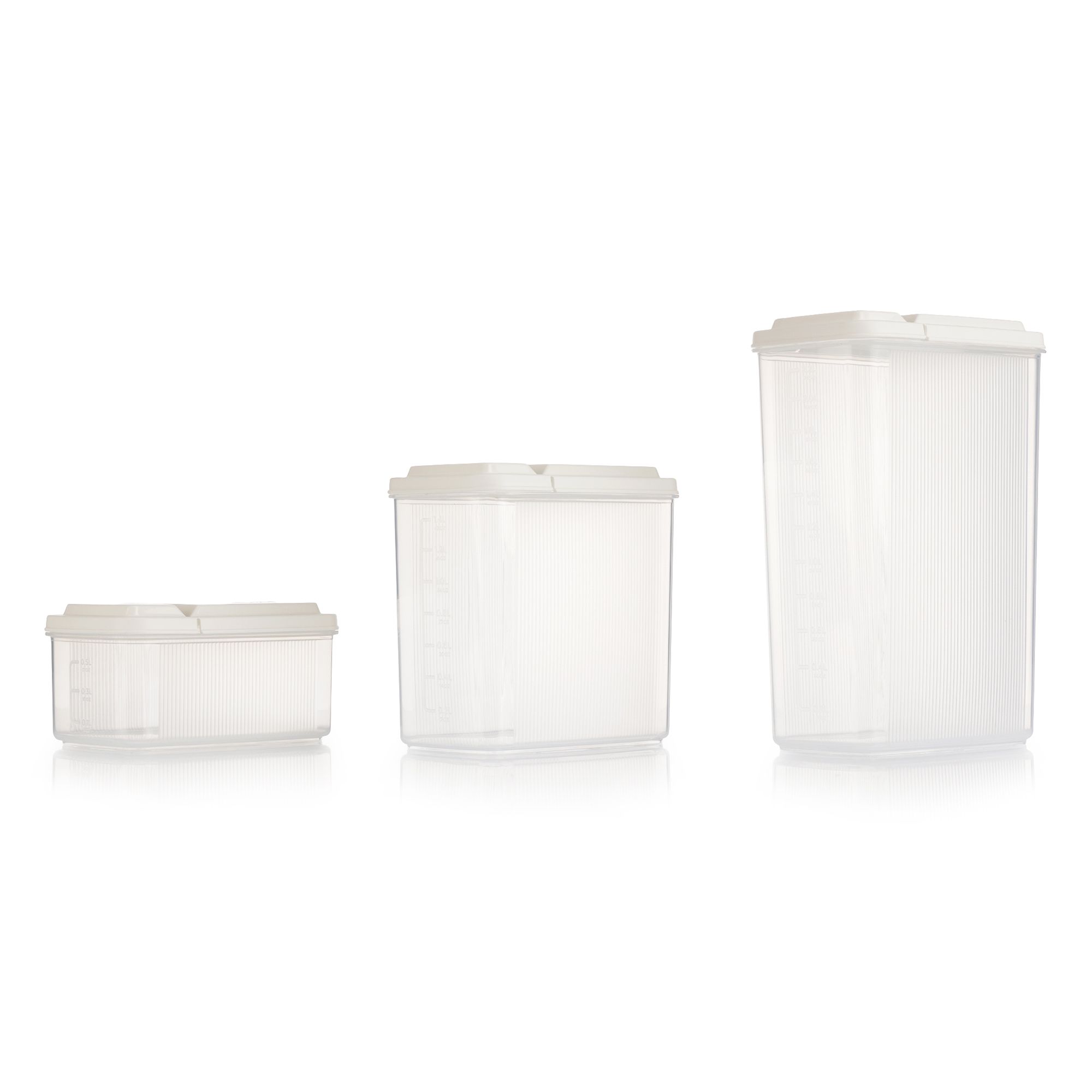 LocknLock 3 Frischhaltedosen stapelbar, 1x750ml 1x1,6L und 1x2,4L Gesamtvolumen 4,75L