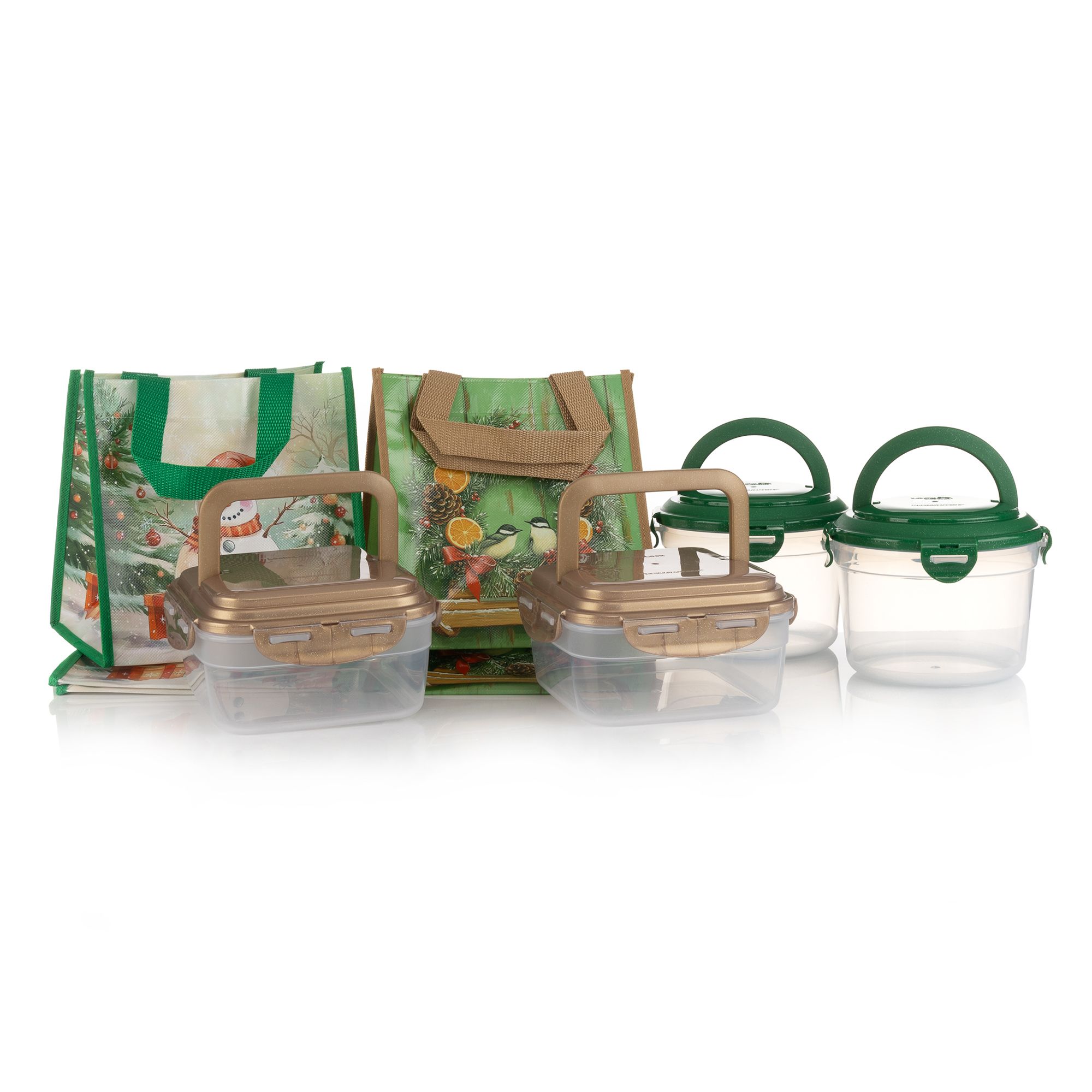 LocknLock 4 Frischhaltedosen mit Tragegriff je 1,2L Volumen inkl. 4 Geschenktüten