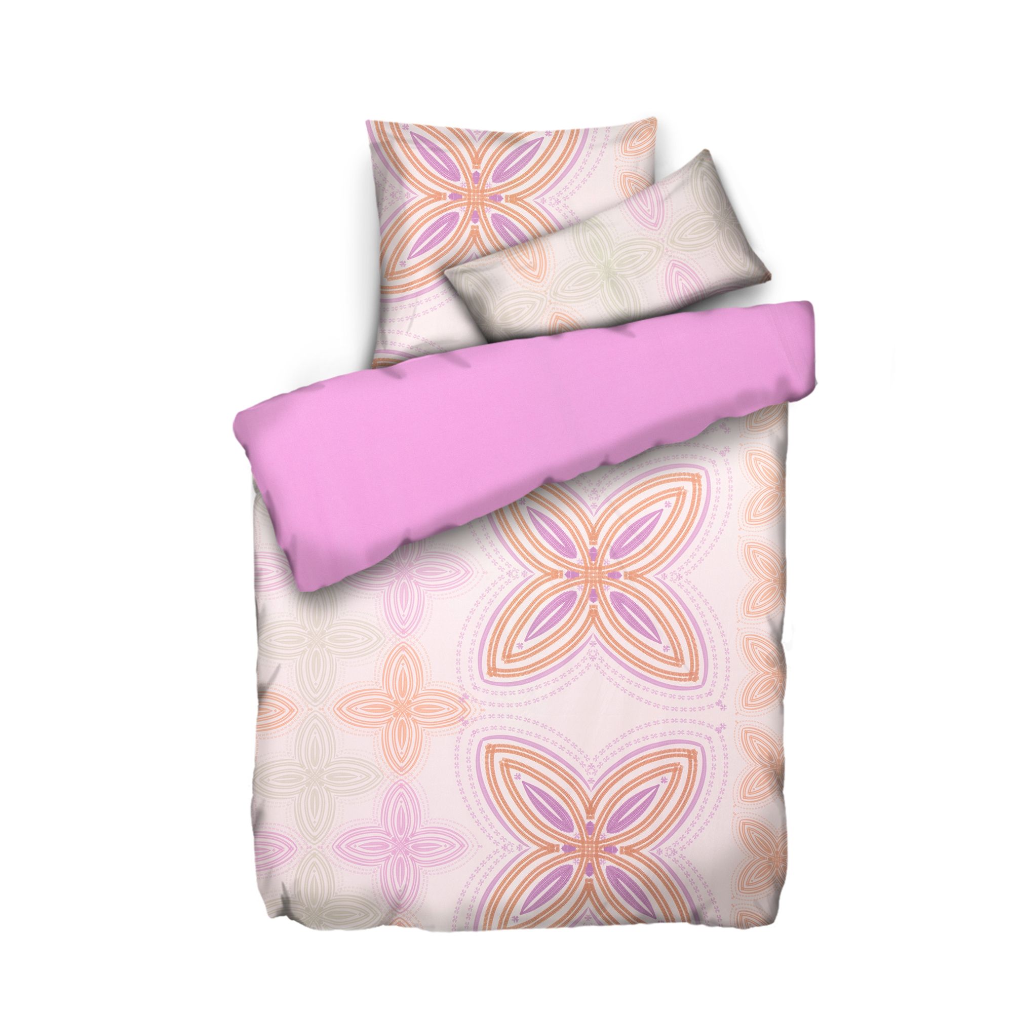 JERYMOOD Wendebettwäsche Retro-Charm Mikrofaser Jersey Einzelbett, 3tlg.