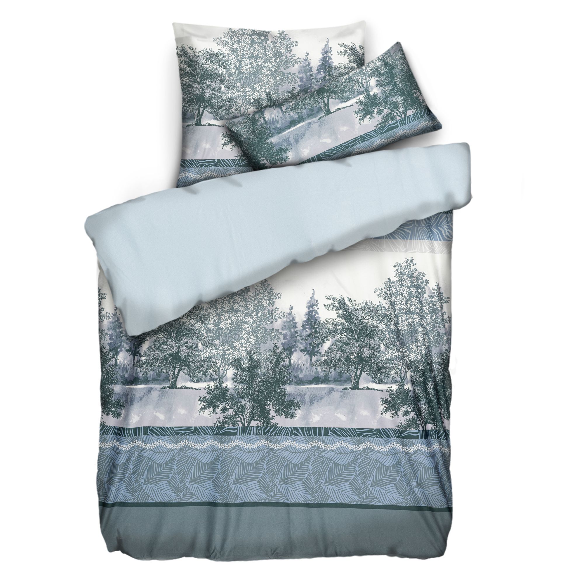 WINTERENGEL Wendebettwäsche Winterlandschaft Mikrofaser Flanell Einzelbett, 3tlg.