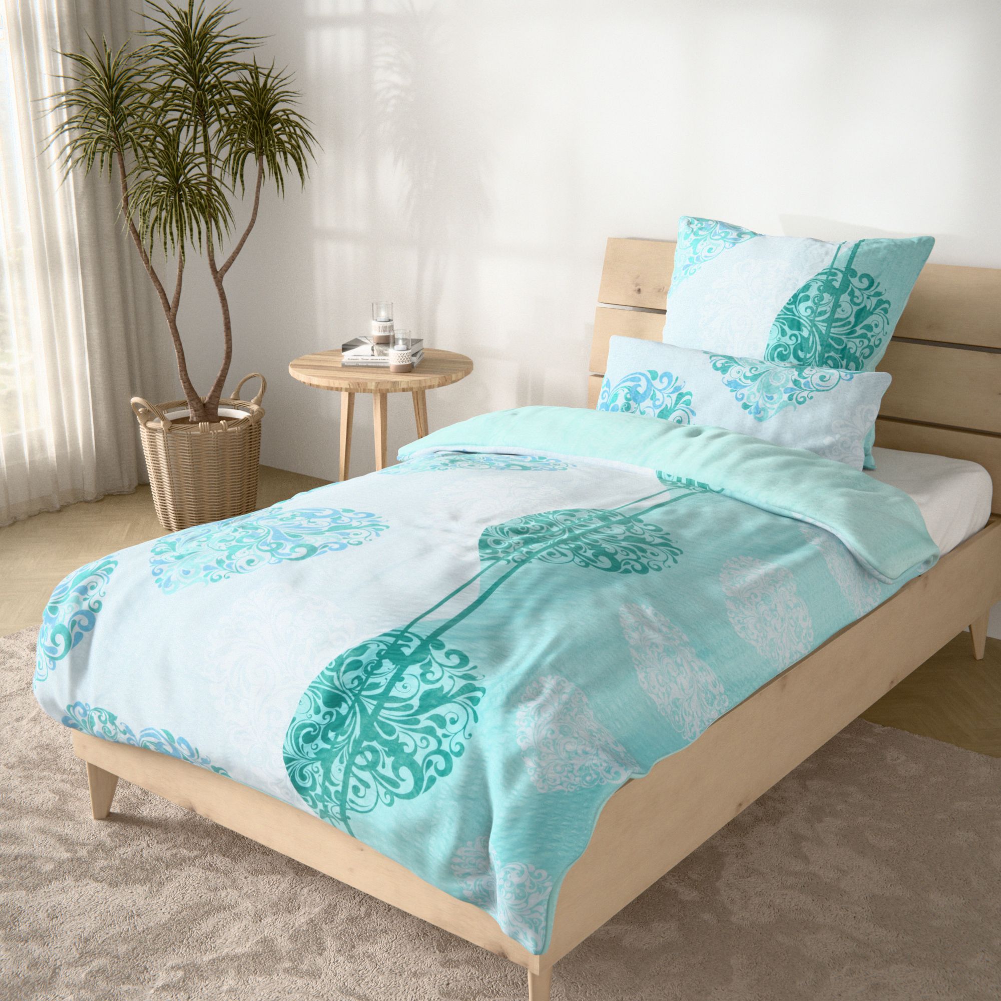 SOFT WAVE Wendebettwäsche Herzmotive Mikrofaser Seersucker Einzelbett, 3tlg.