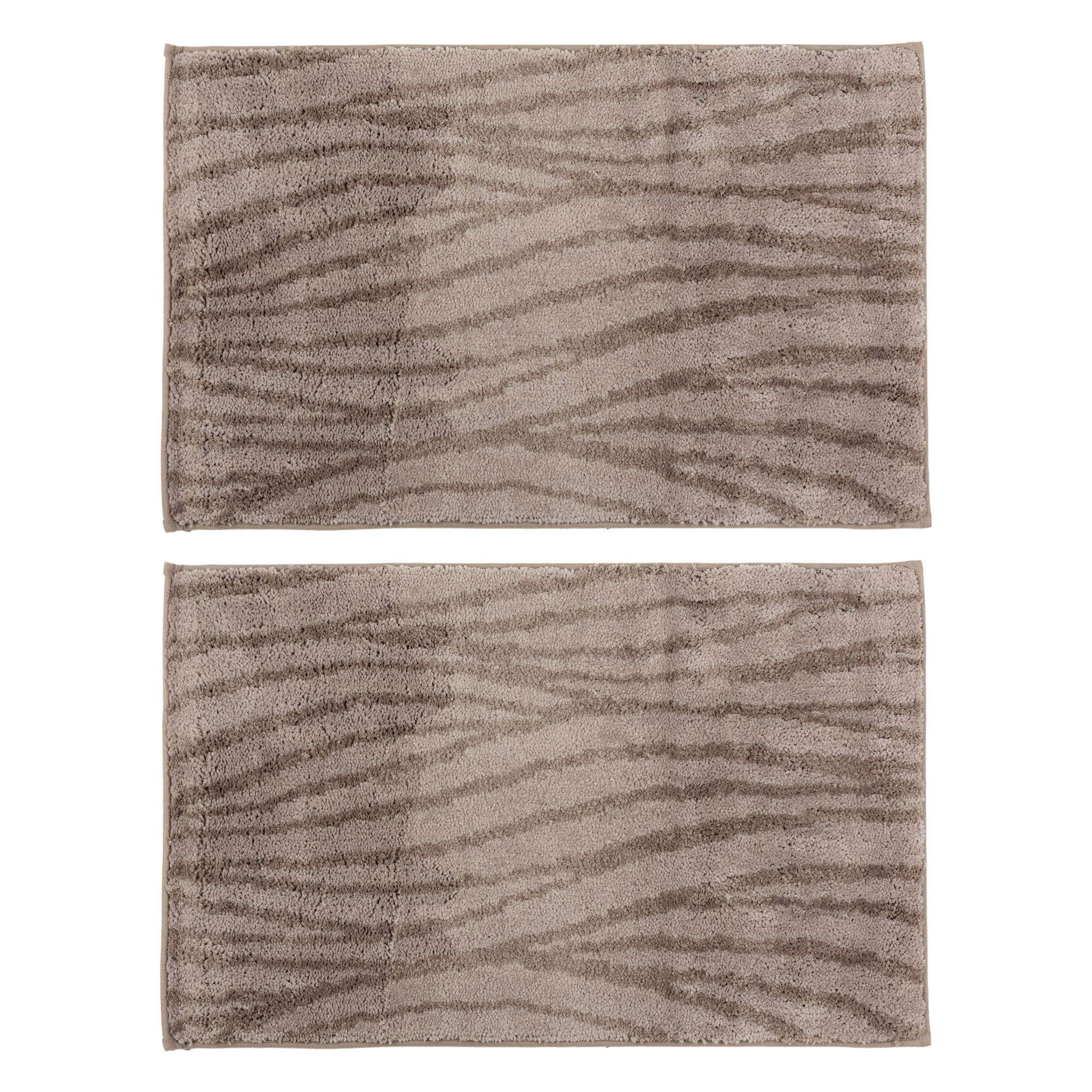 CASA FONDO 2 Fußmatten Wellen-Design Mikrofaser waschbar, ca. 50x80cm