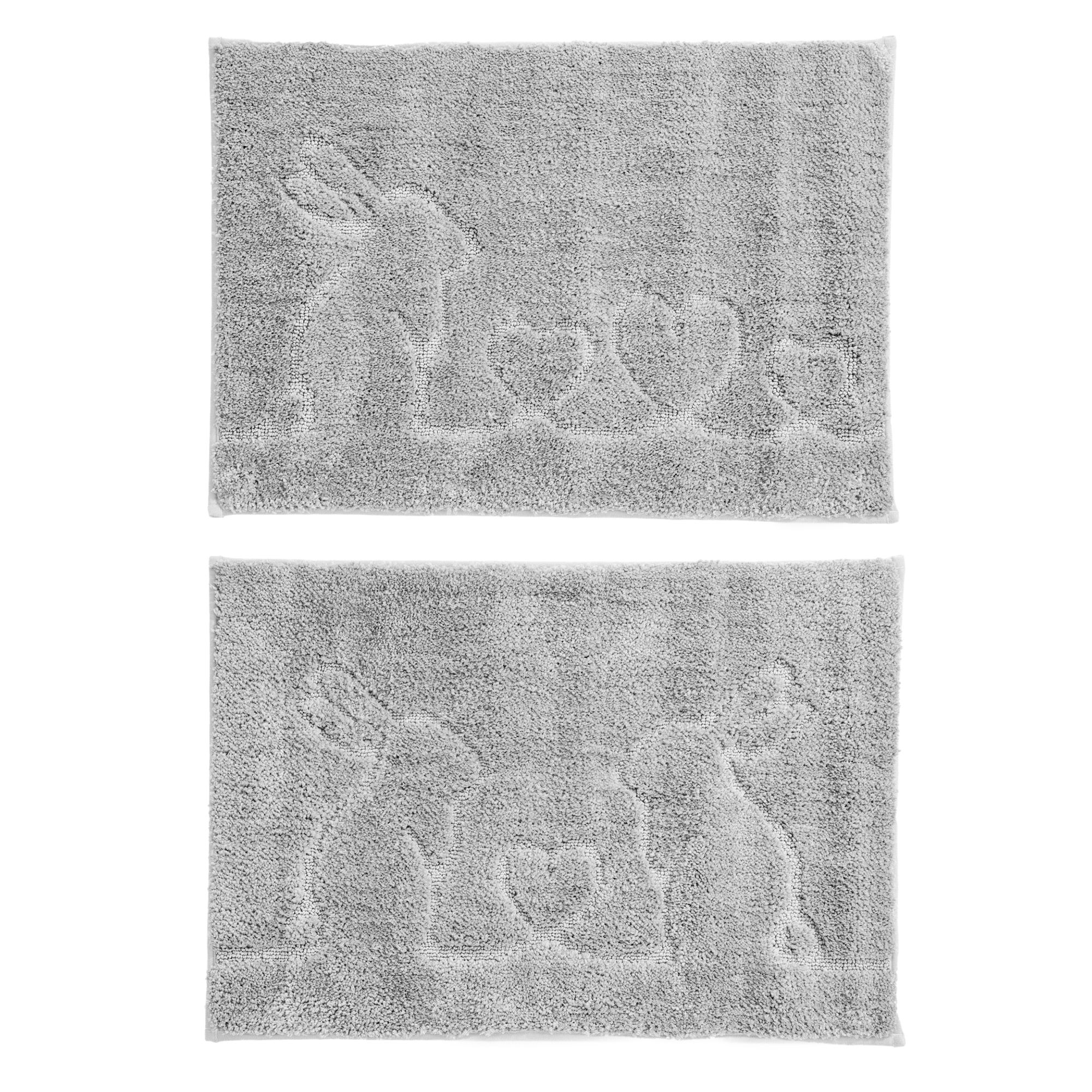 CASA FONDO 2 Fußmatten Hasen Hoch-/Tiefstruktur Mikrofaser, waschbar