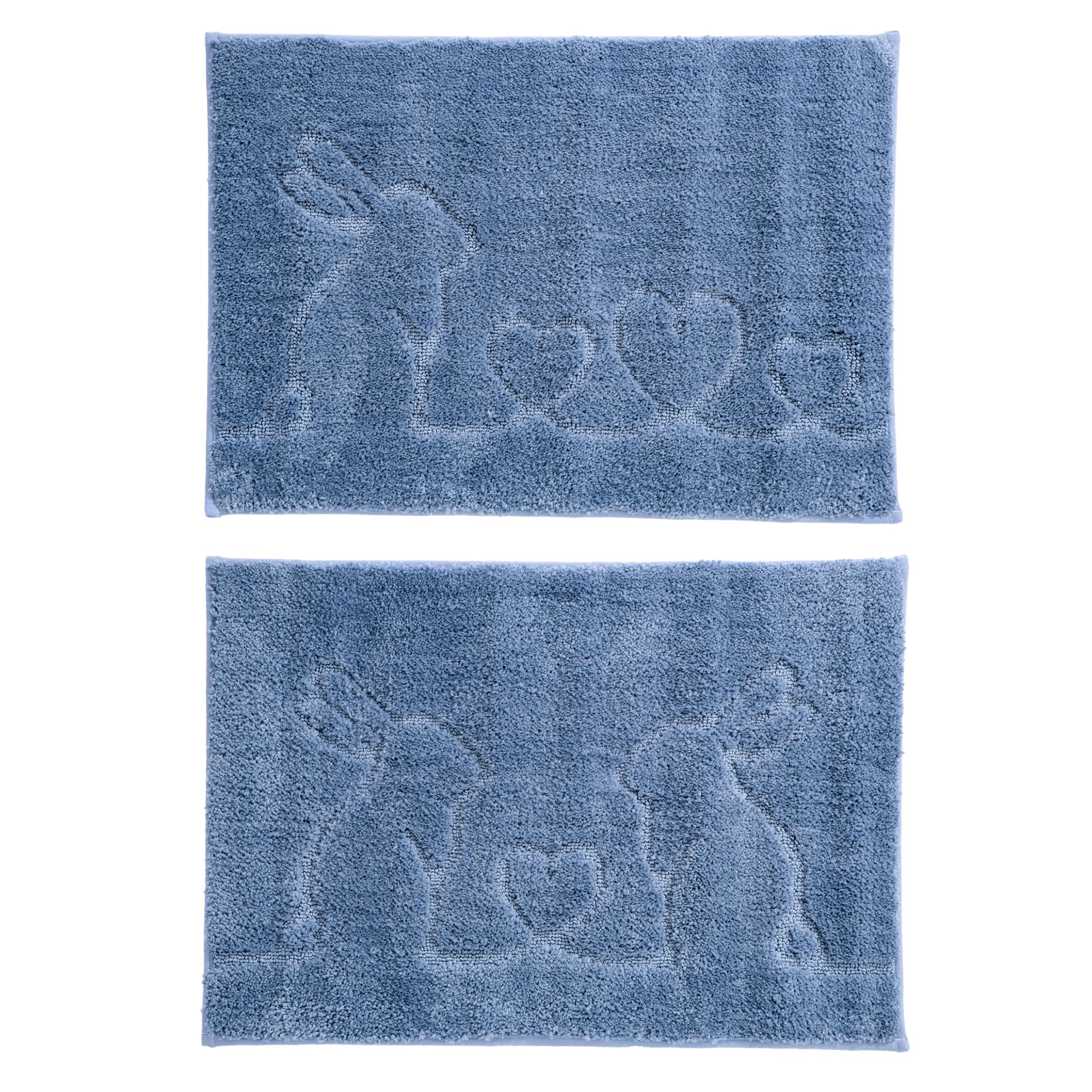 CASA FONDO 2 Fußmatten Hasen Hoch-/Tiefstruktur Mikrofaser, waschbar