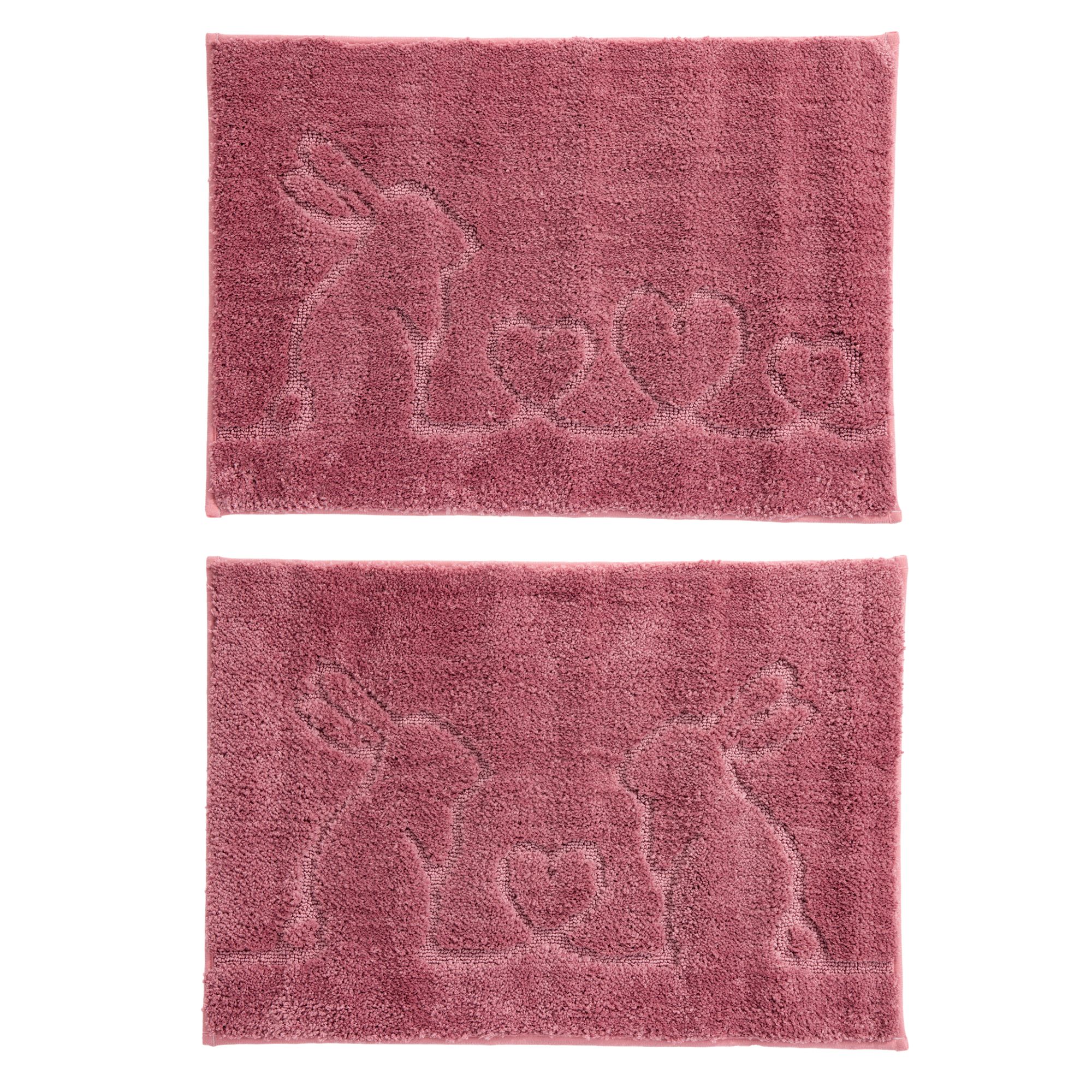 CASA FONDO 2 Fußmatten Hasen Hoch-/Tiefstruktur Mikrofaser, waschbar