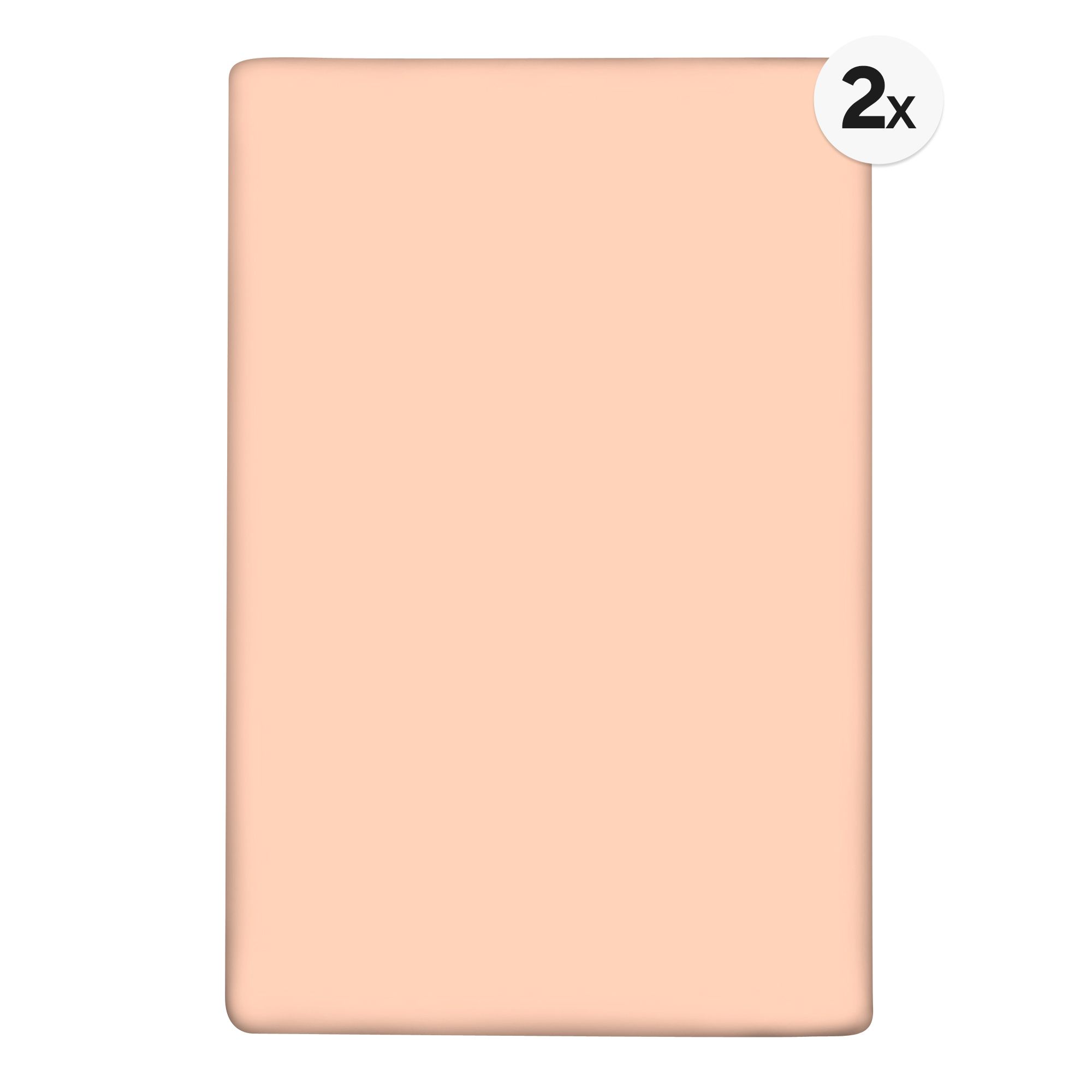 JERYMOOD 2 Spannbettlaken uni Mikrofaser Jersey ca. 100x200cm