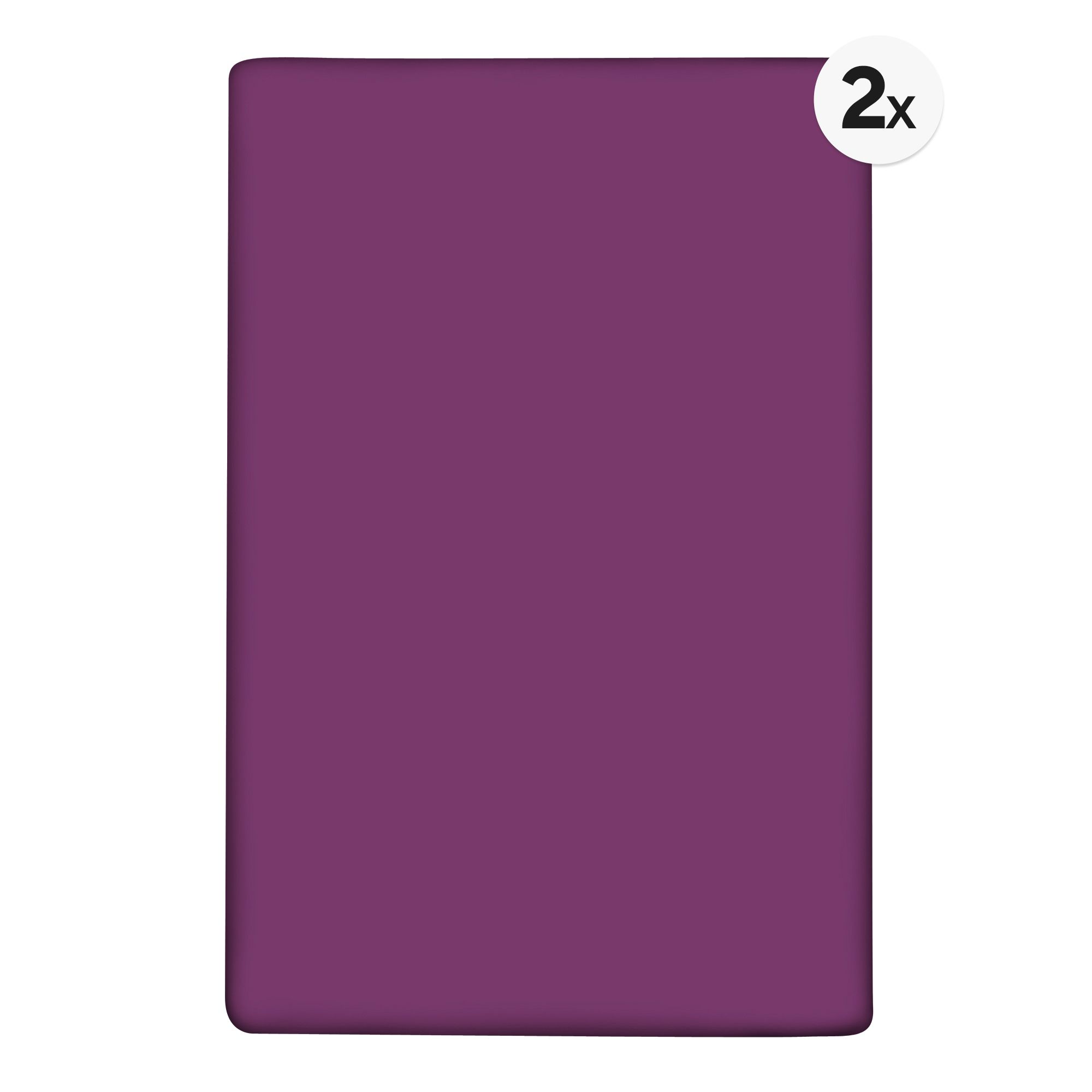 JERYMOOD 2 Spannbettlaken uni Mikrofaser Jersey ca. 100x200cm