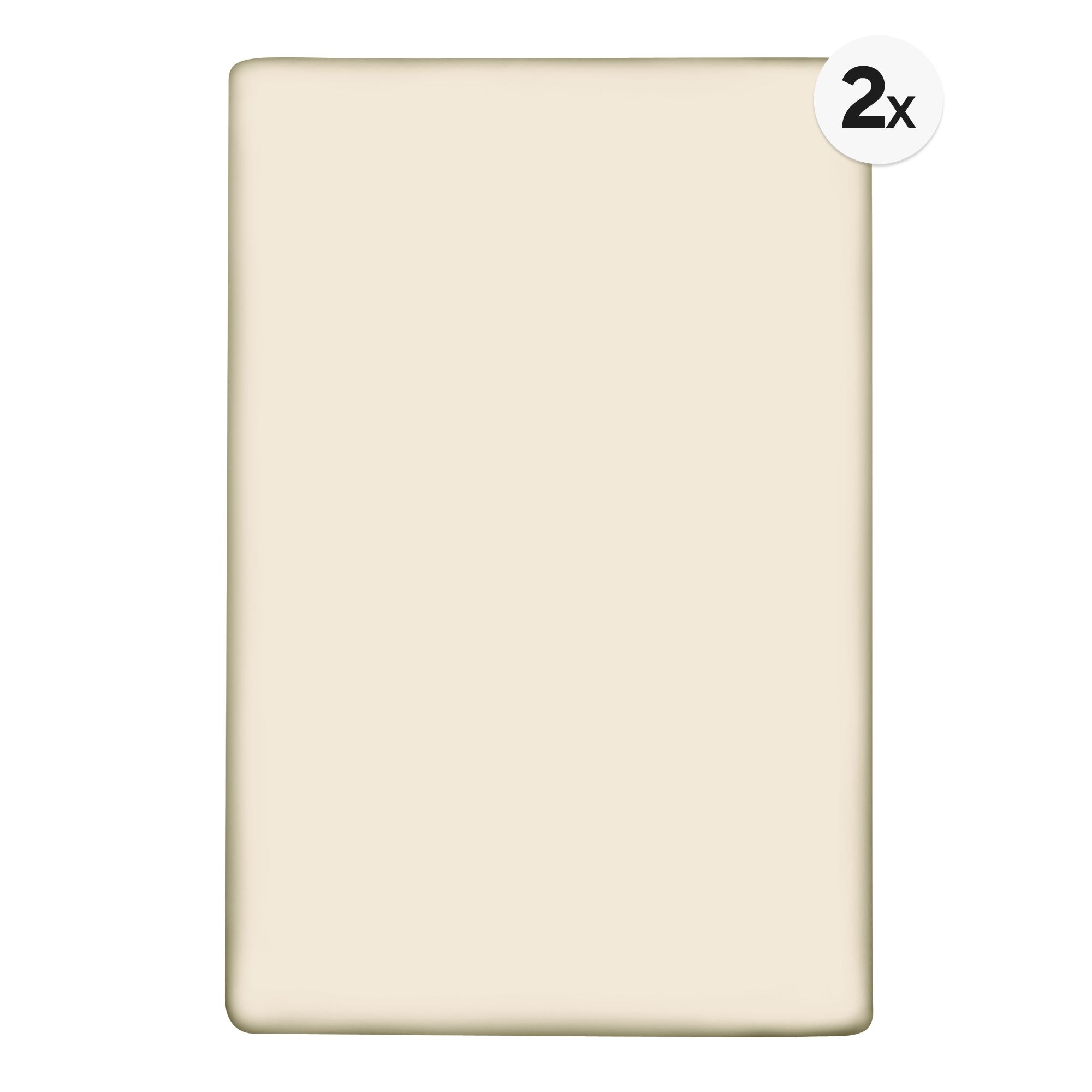 JERYMOOD 2 Spannbettlaken uni Mikrofaser Jersey ca. 100x200cm