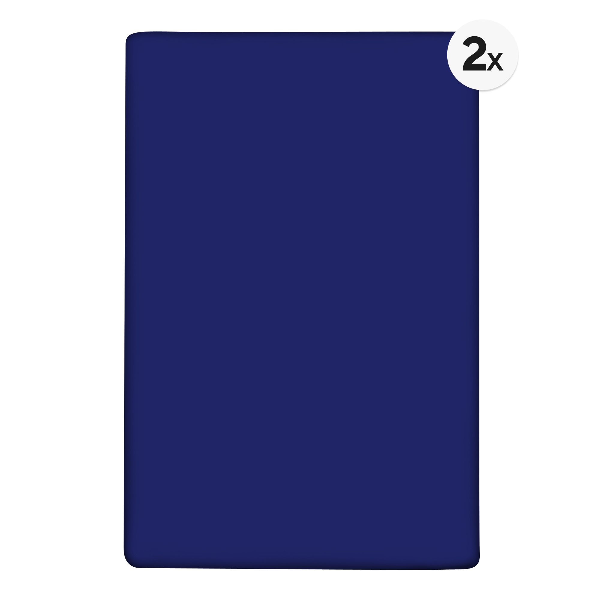 JERYMOOD 2 Spannbettlaken uni Mikrofaser Jersey ca. 100x200cm