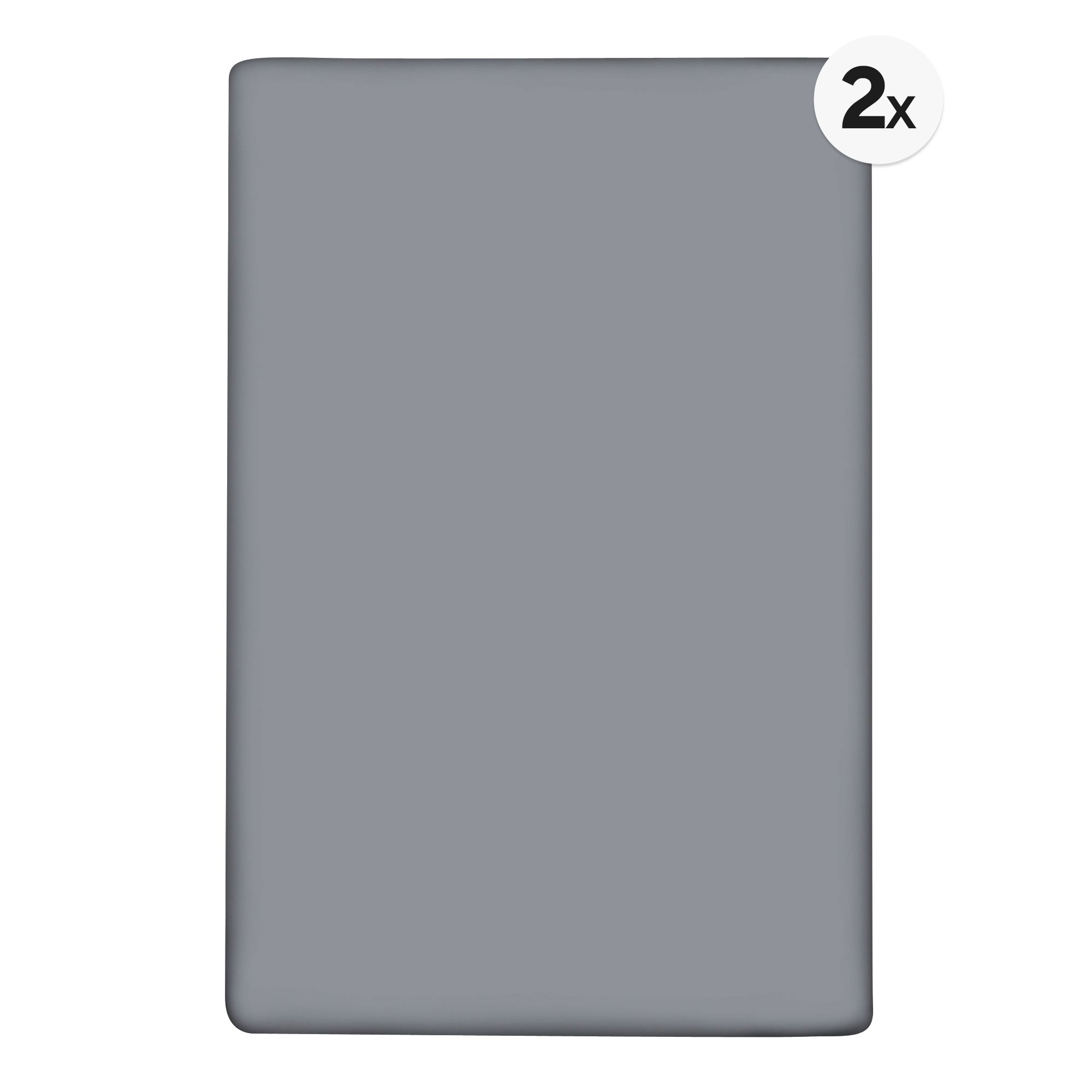 JERYMOOD 2 Spannbettlaken uni Mikrofaser Jersey ca. 100x200cm