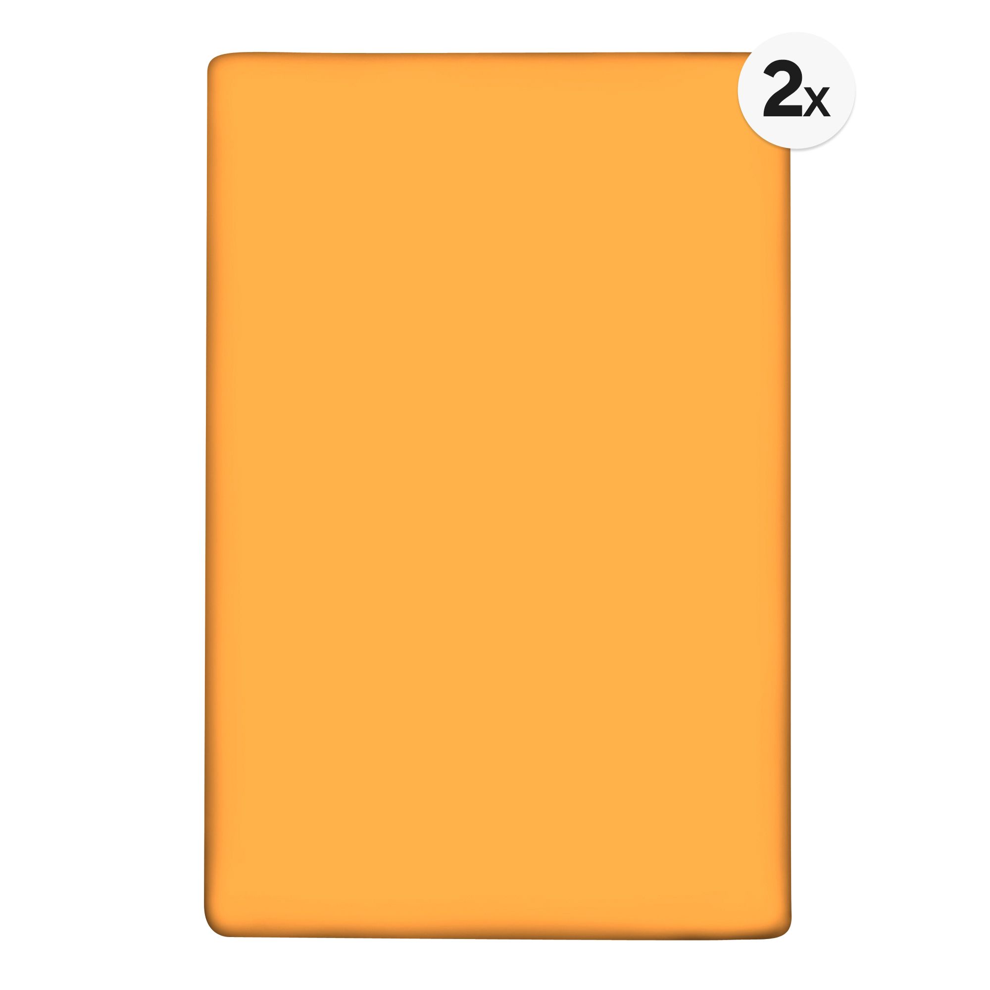 JERYMOOD 2 Spannbettlaken uni Mikrofaser Jersey ca. 100x200cm