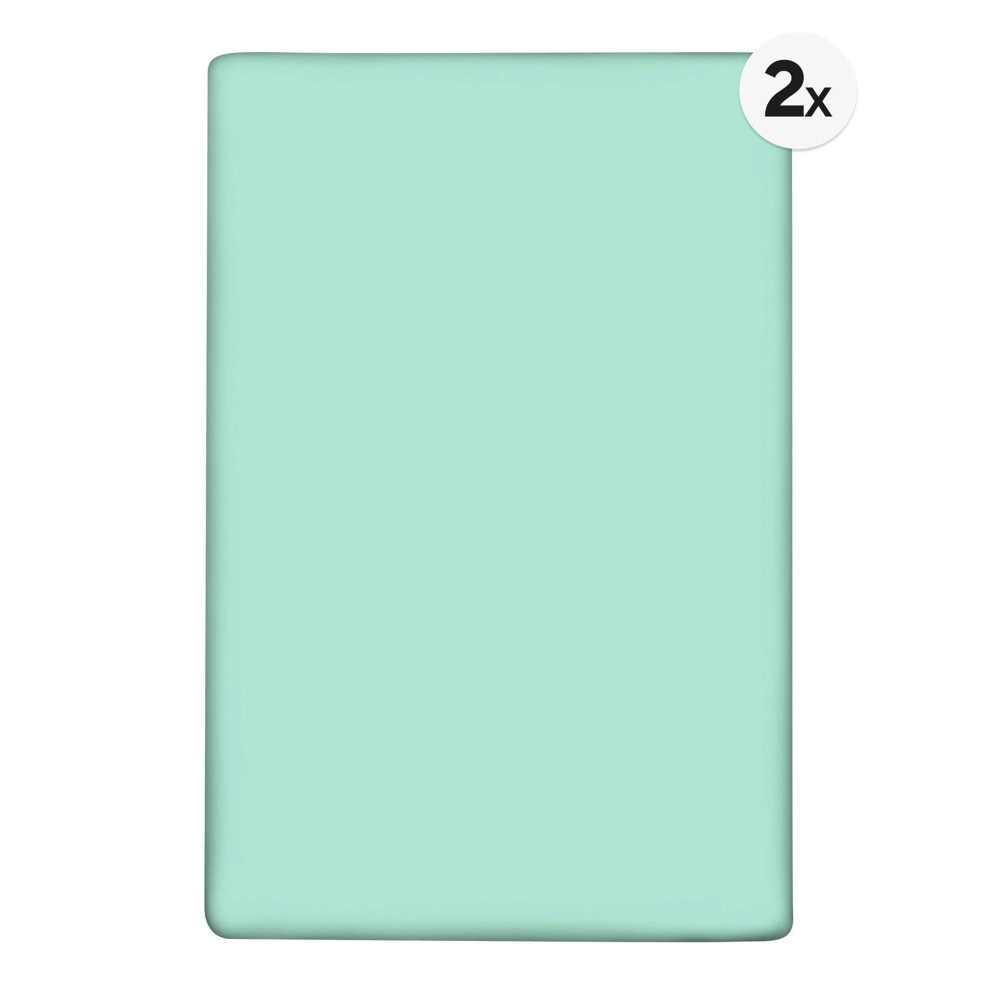 JERYMOOD 2 Spannbettlaken uni Mikrofaser Jersey ca. 100x200cm