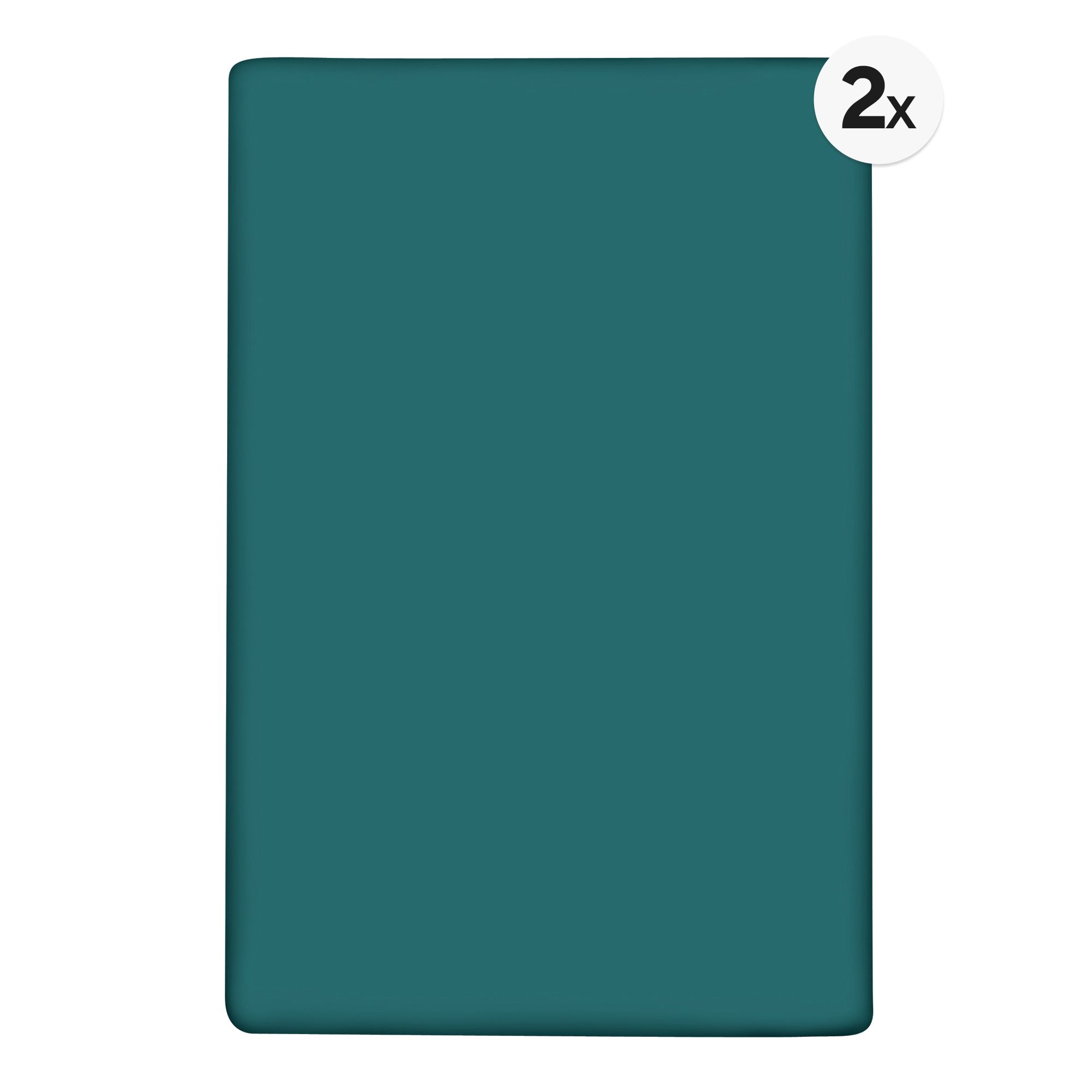 JERYMOOD 2 Spannbettlaken uni Mikrofaser Jersey ca. 100x200cm