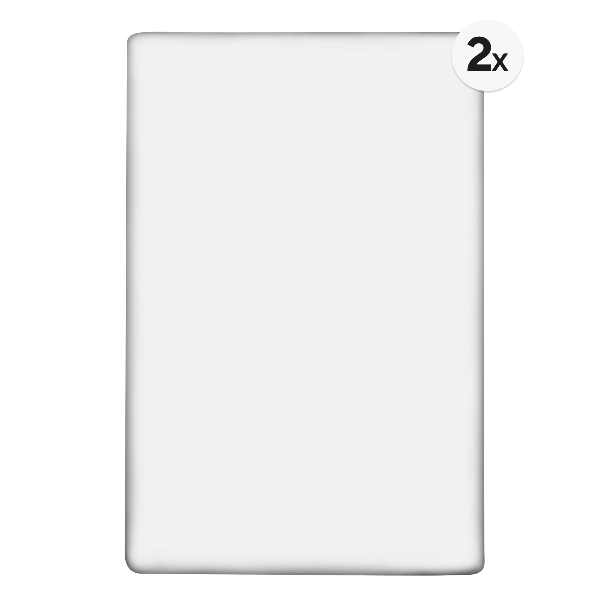 JERYMOOD 2 Spannbettlaken uni Mikrofaser Jersey ca. 100x200cm