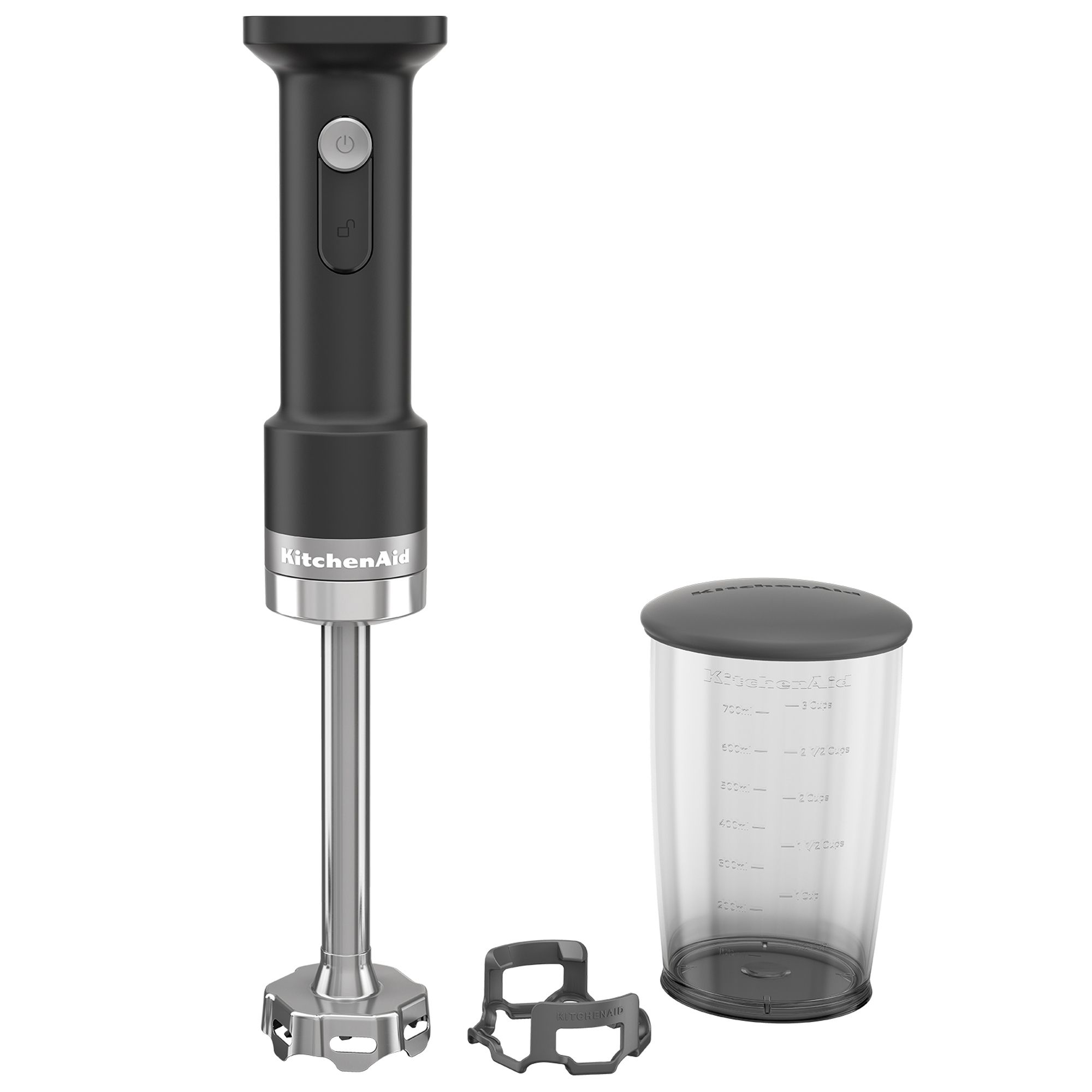 KITCHENAID® GO Cordless Stabmixer 5KHBRV00BM ohne Akku inkl. Mixbehälter