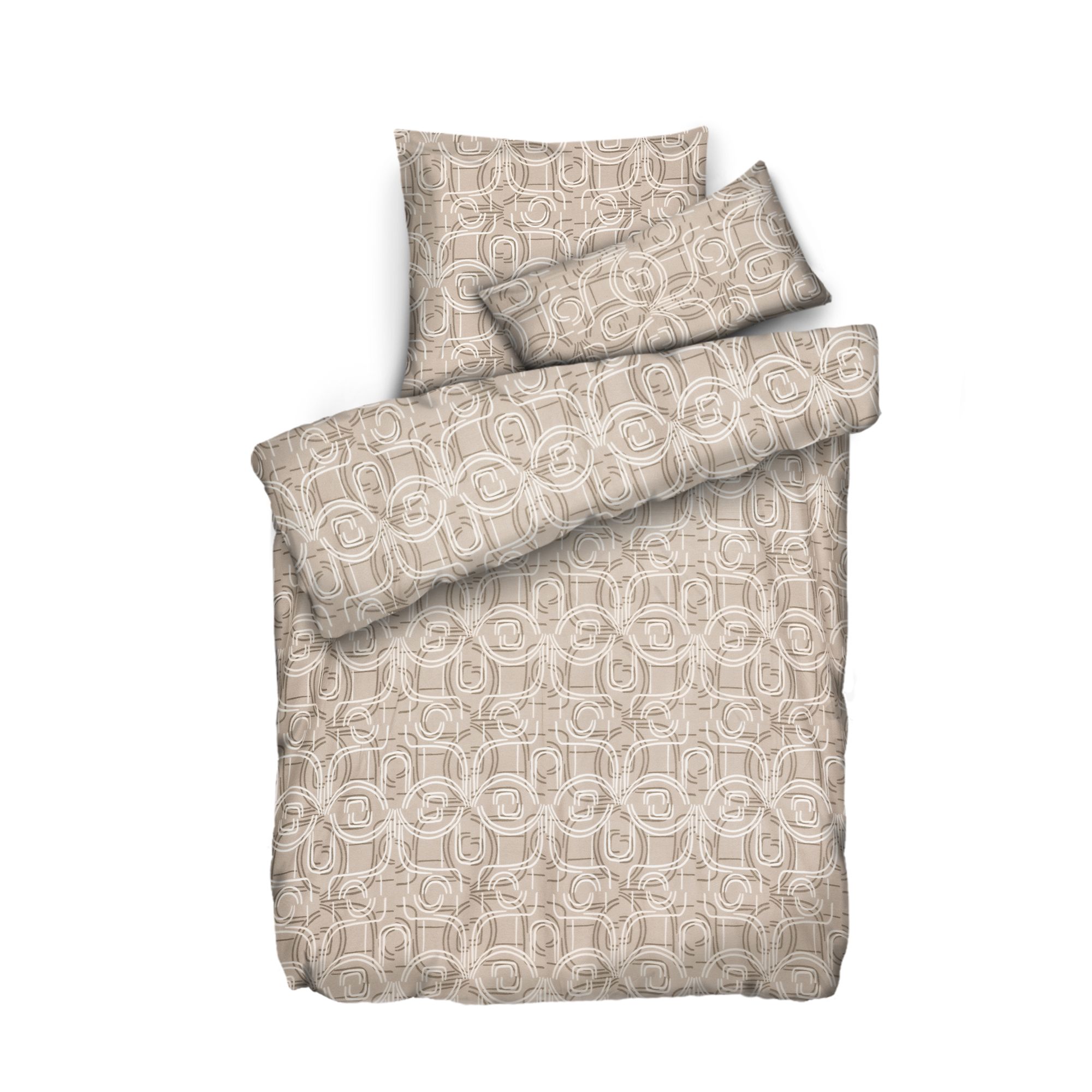 WINTERENGEL Bettwäsche grafisches Muster Mikrofaser Flanell Einzelbett, 3tlg.