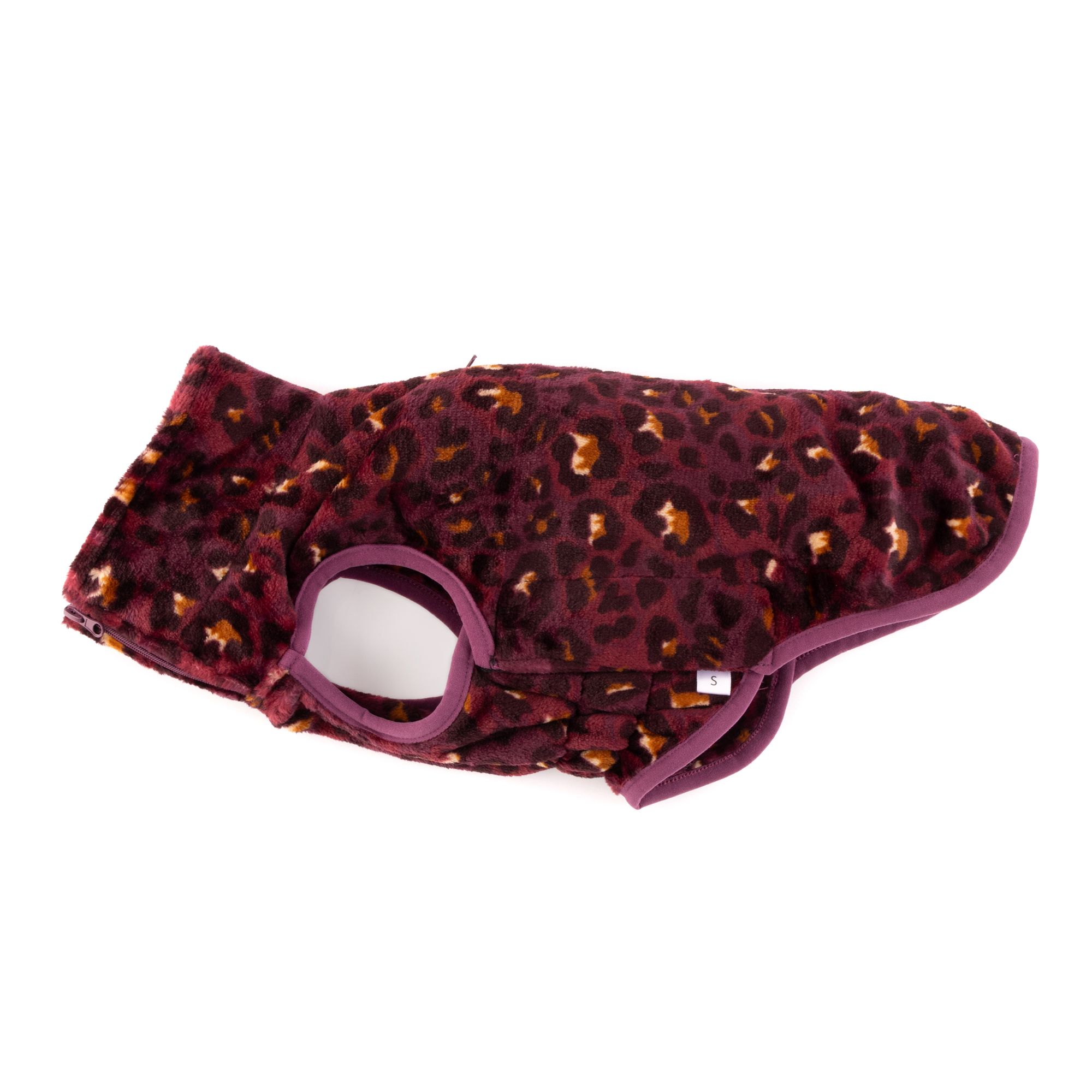 MONT CHALET Hunde-Pullover Animal-Druck Klettverschlüsse Mikrofaser Chinchilla