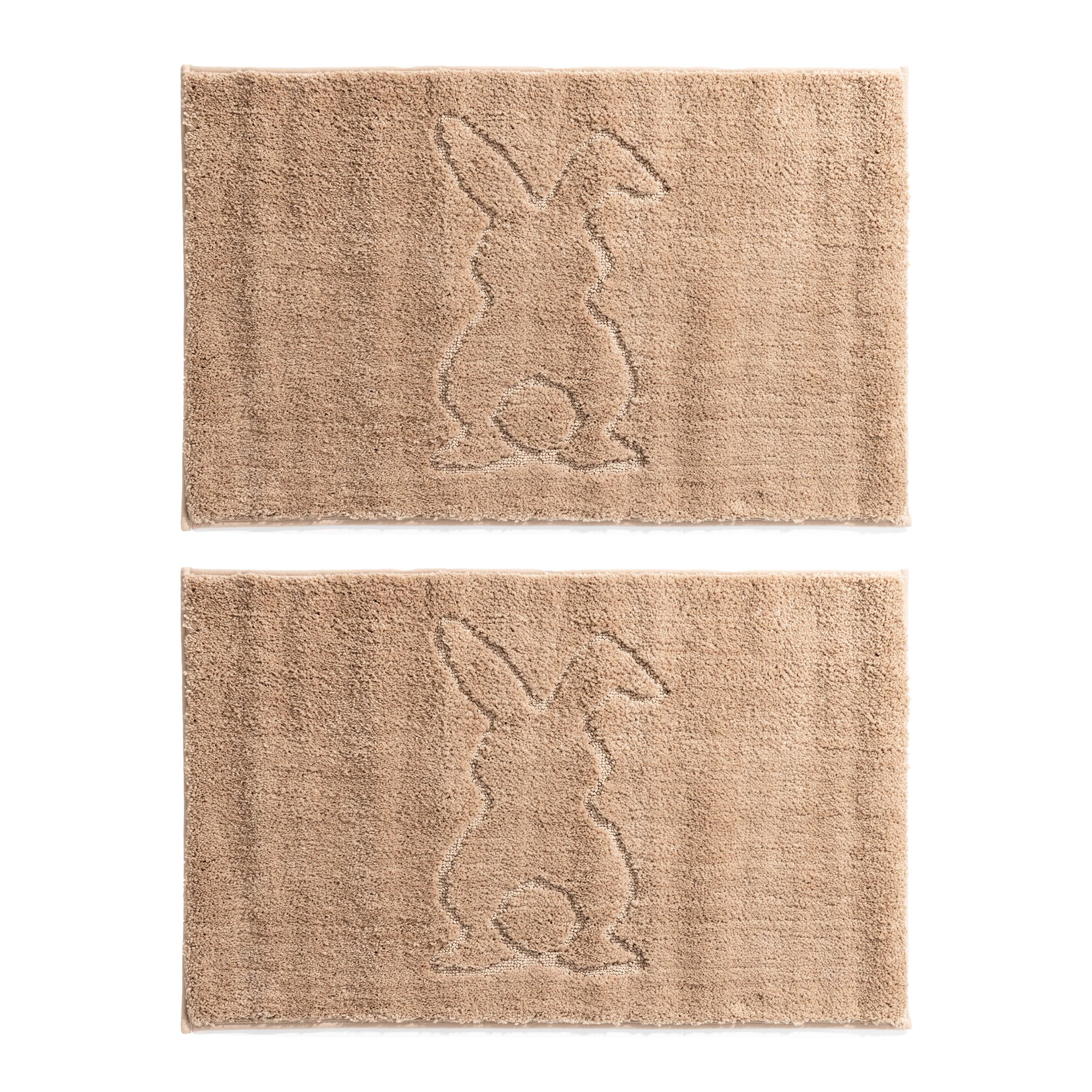 CASA FONDO 2 Fußmatten Häschen Hoch-/Tiefstruktur Mikrofaser, waschbar