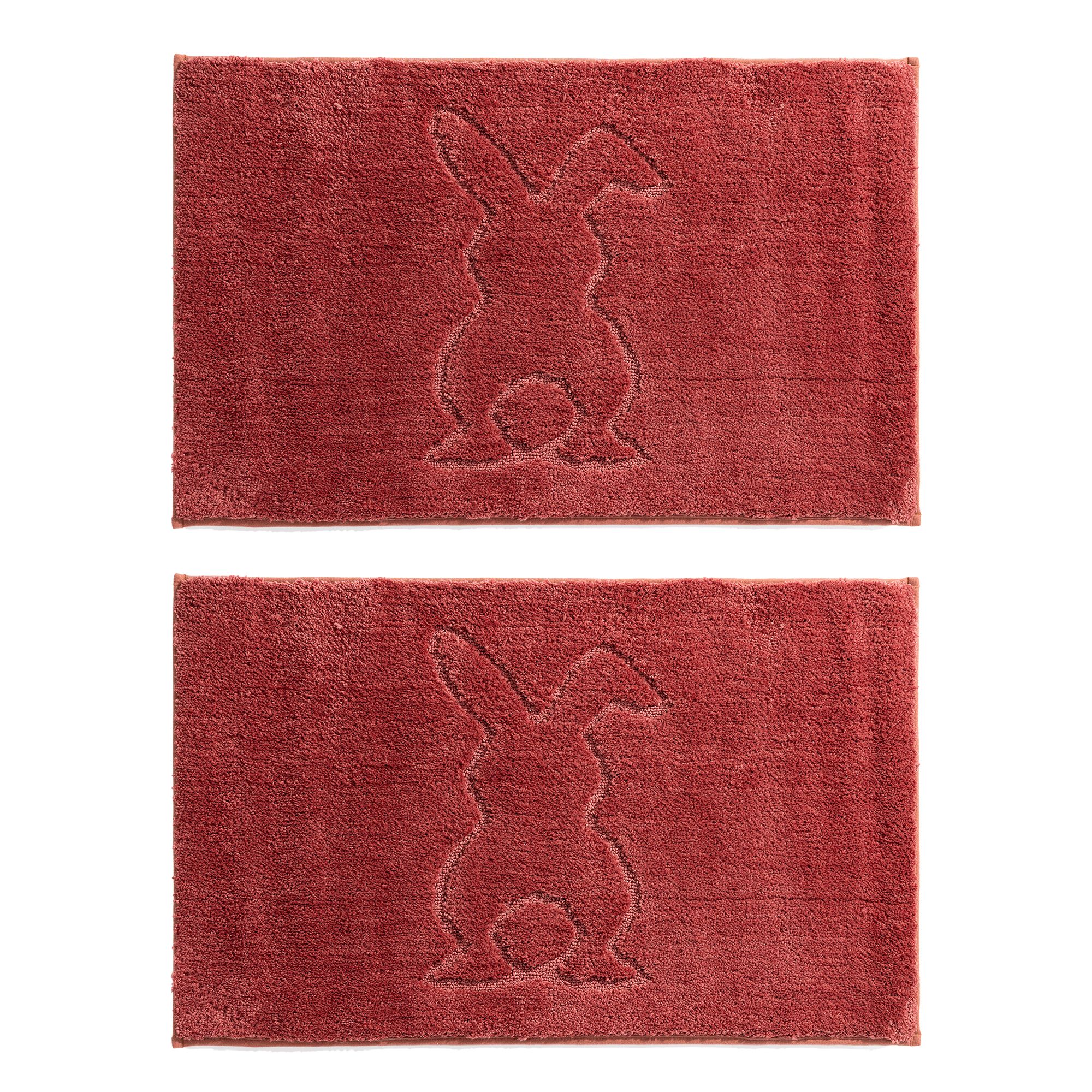 CASA FONDO 2 Fußmatten Häschen Hoch-/Tiefstruktur Mikrofaser, waschbar