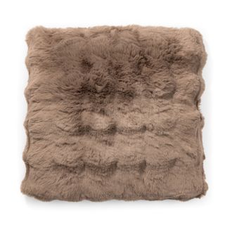 MONT CHALET 1 gefülltes Kissen 3D-Optik, super soft Lammfellimitat waschbar, 50x50cm