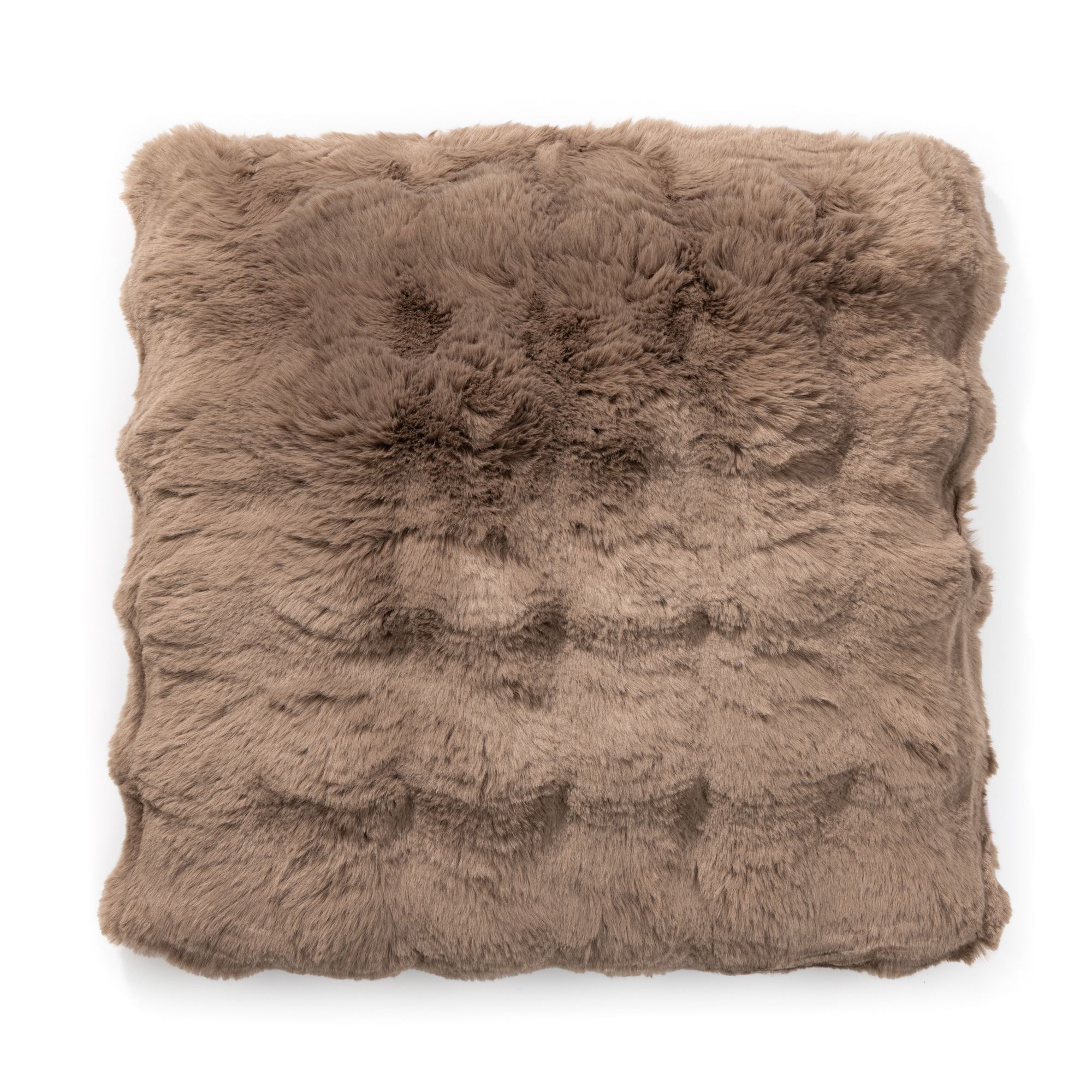 MONT CHALET 1 gefülltes Kissen 3D-Optik, super soft Lammfellimitat waschbar, 50x50cm