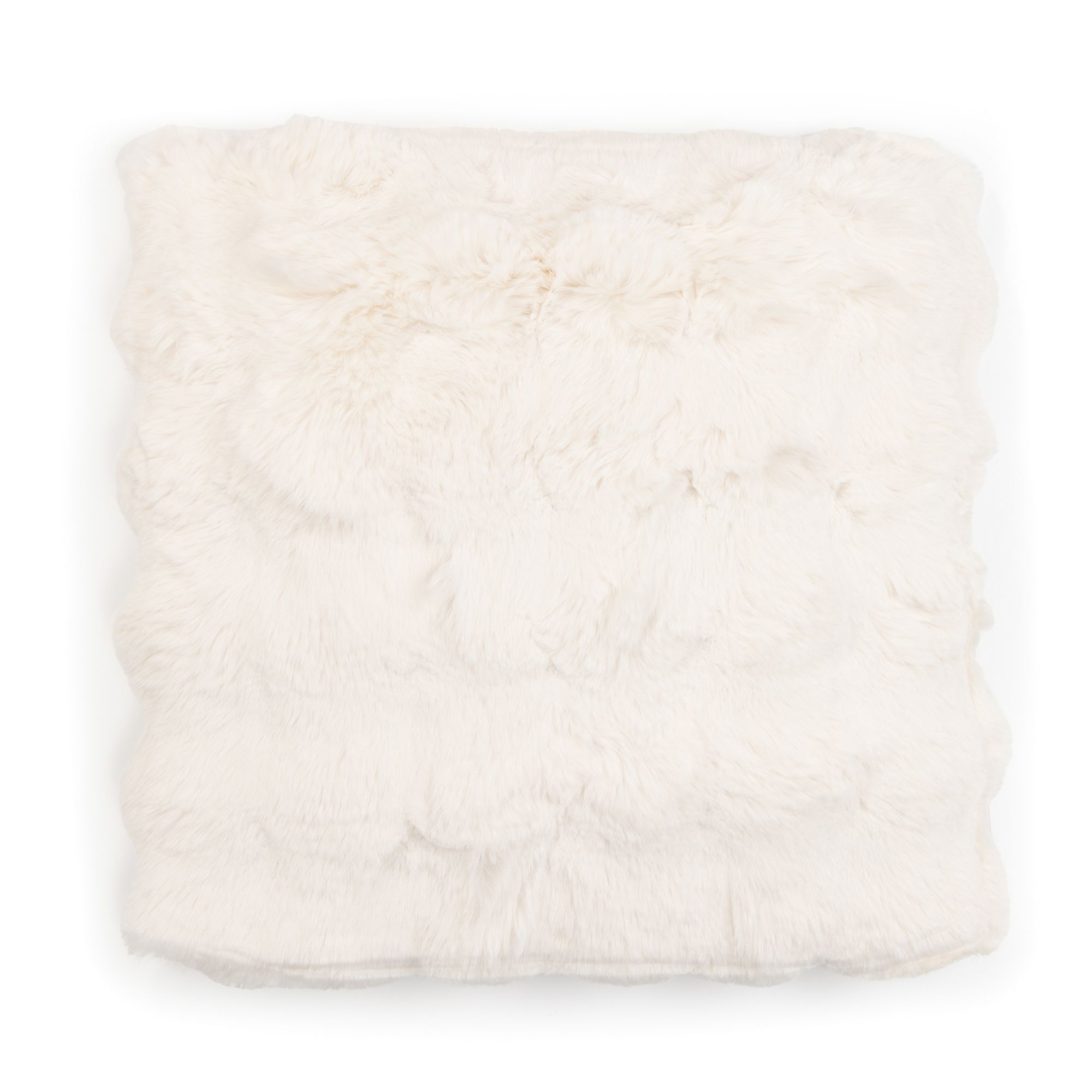 MONT CHALET 1 gefülltes Kissen 3D-Optik, super soft Lammfellimitat waschbar, 50x50cm