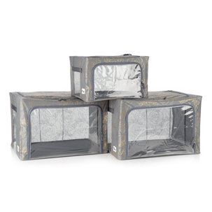 PERIEA® Aufbewahrungsboxen Sichtfenster Tragegriff stapelbar - 825439