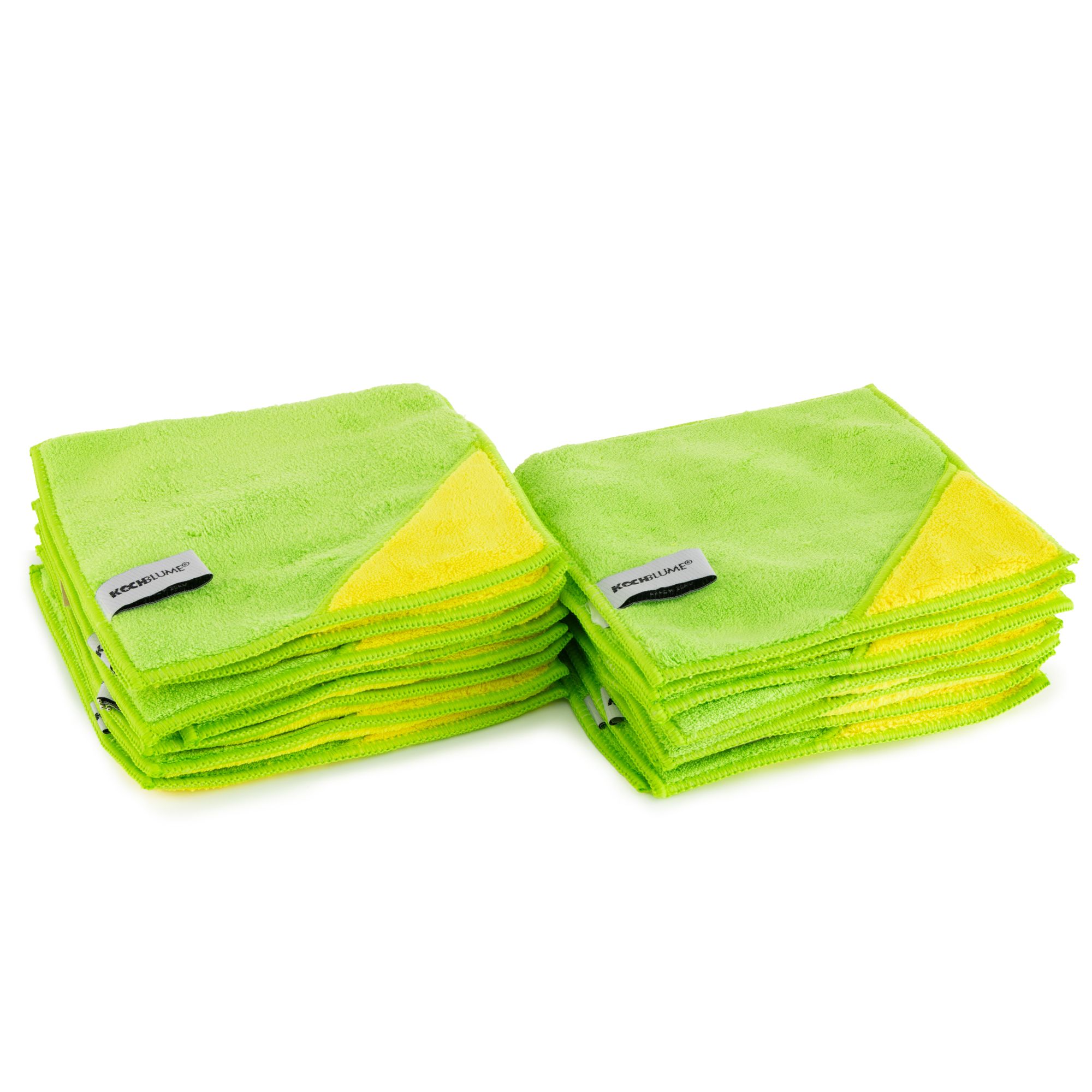 KOCHBLUME® Mikrofasertuch-Set inkl. integrierter Fingertasche 18x18cm 16tlg.