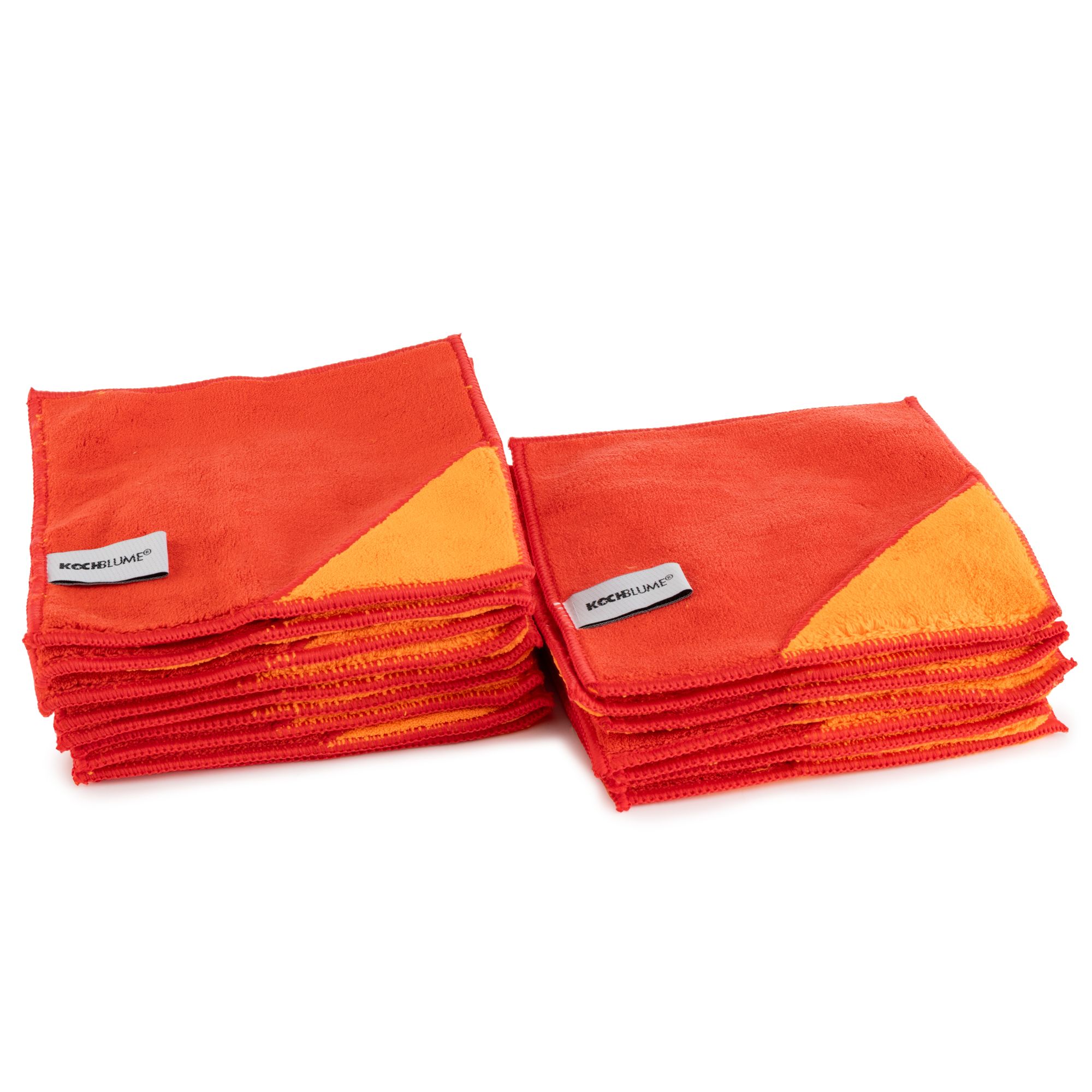 KOCHBLUME® Mikrofasertuch-Set inkl. integrierter Fingertasche 18x18cm 16tlg.