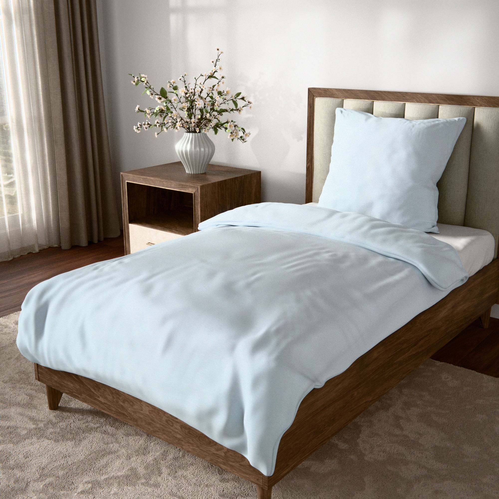 NACHTIGALL Bettwäsche uni Baumwoll Jersey EInzelbett, 2tlg.