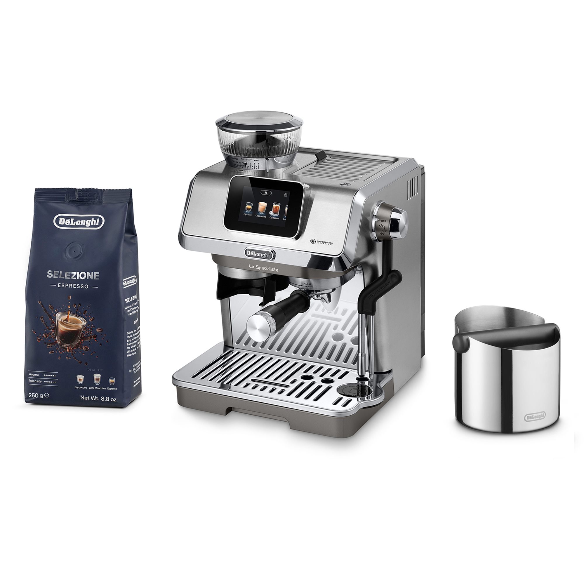  DELONGHI EC9455.M La Specialista Touch Espresso-Siebträger inkl. Kaffeebohnen und Abschlagsbehälter