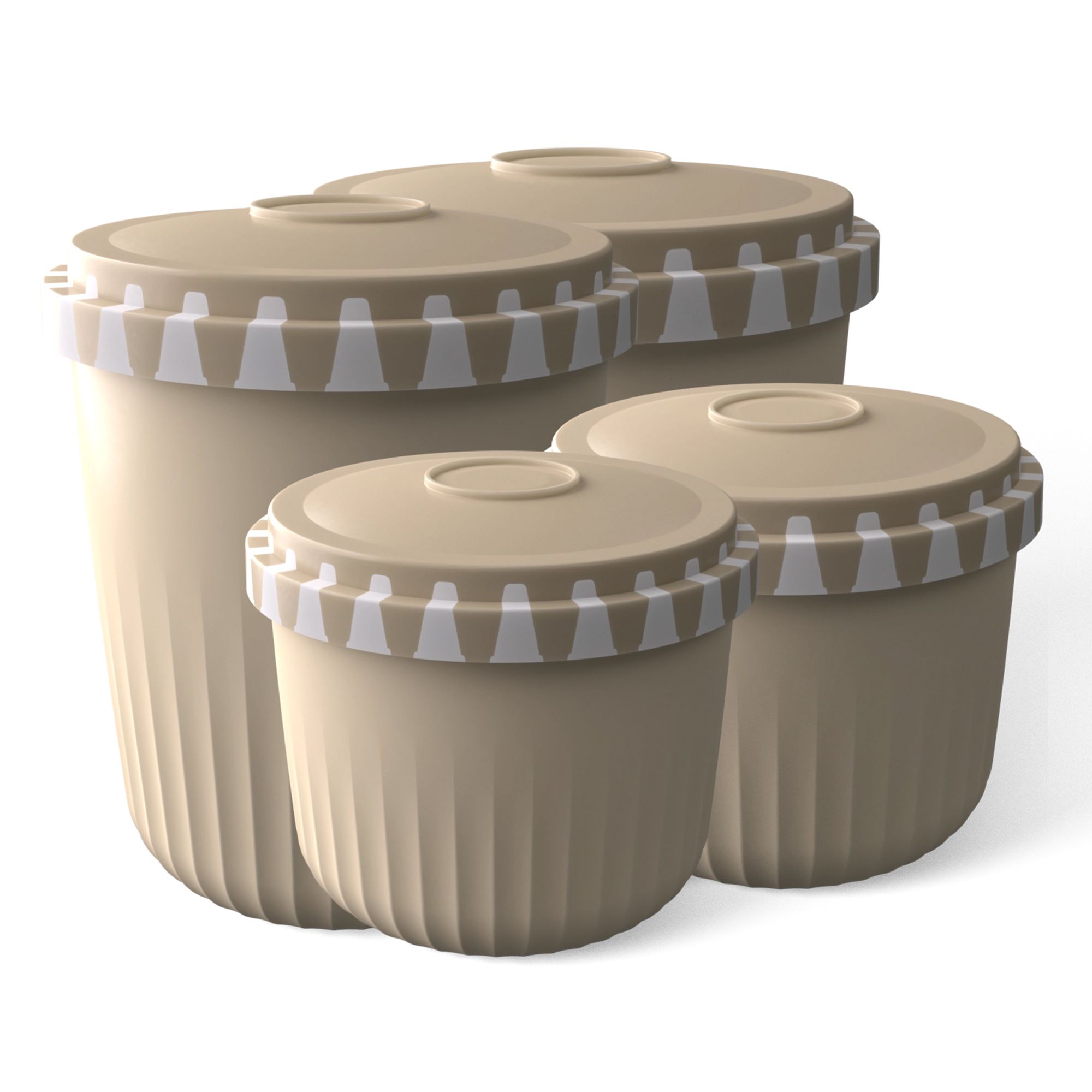 KOCHBLUME® 4 Snackboxen, 2x350ml und 2x 500ml inkl. 4 Ein-Klick-Deckel 125mm/89mm