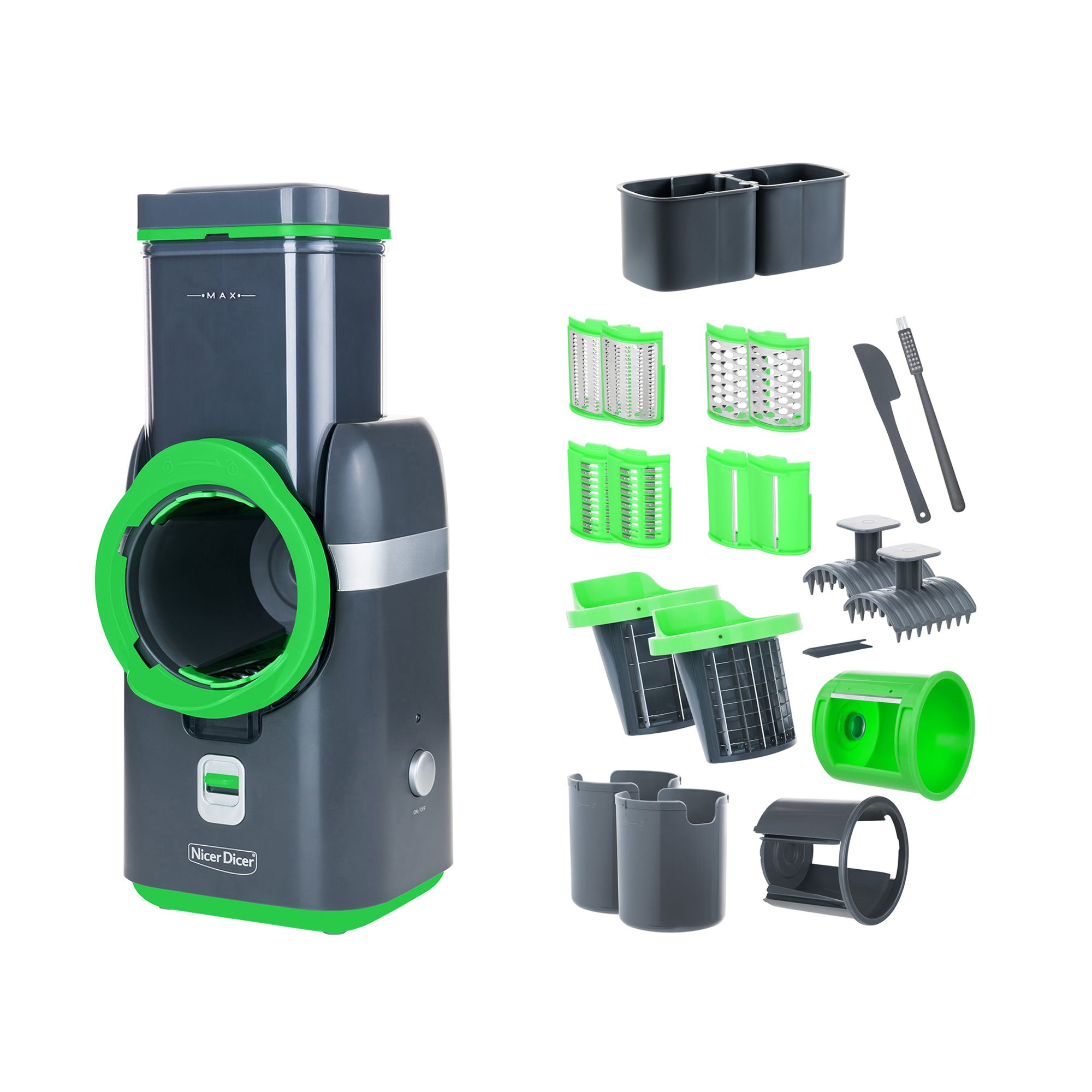  GENIUS Nicer Dicer elektrischer Gemüseschneider 10 versch. Einsätze
