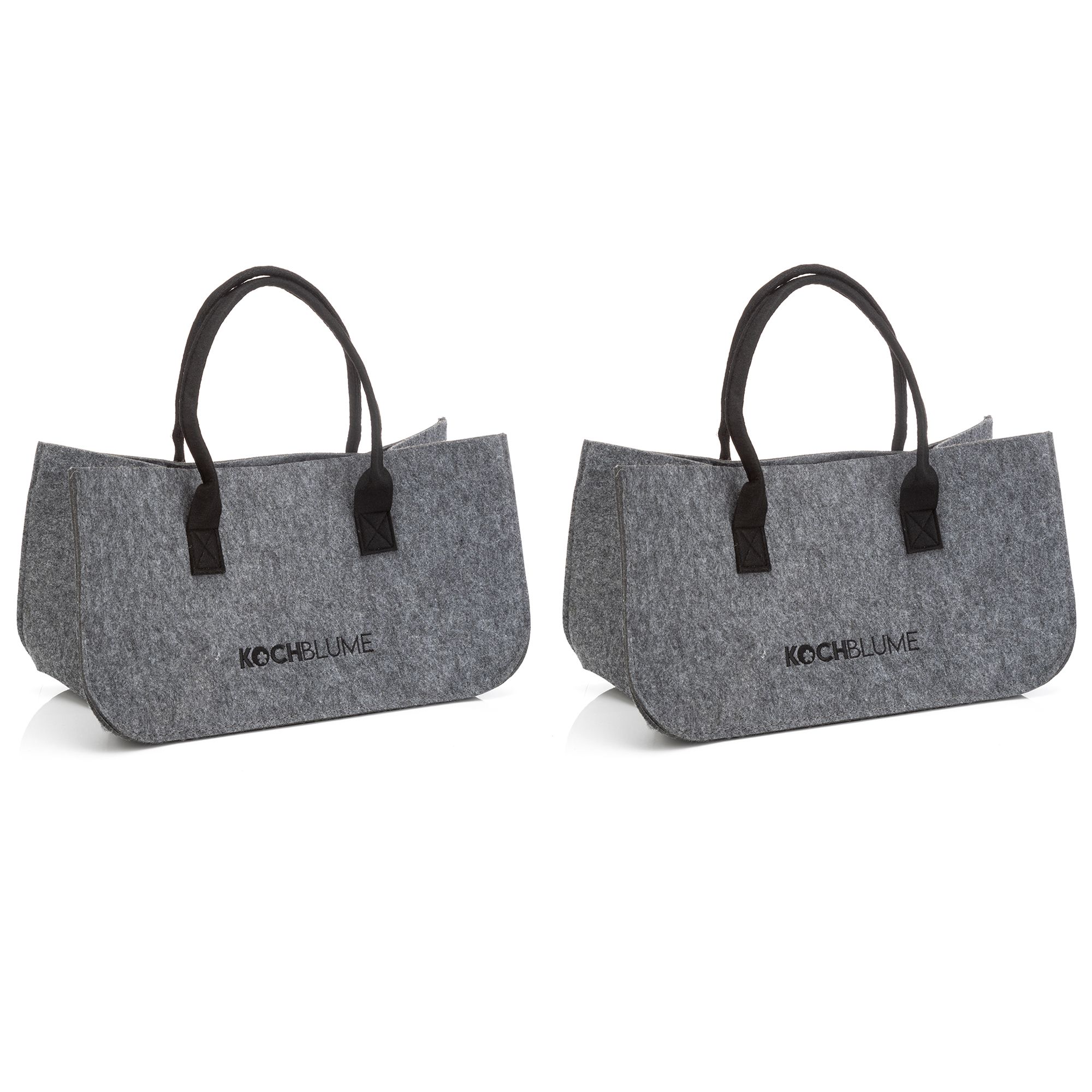 KOCHBLUME® Einkaufstaschen aus Filz 31 Liter Volumen 2er-Set