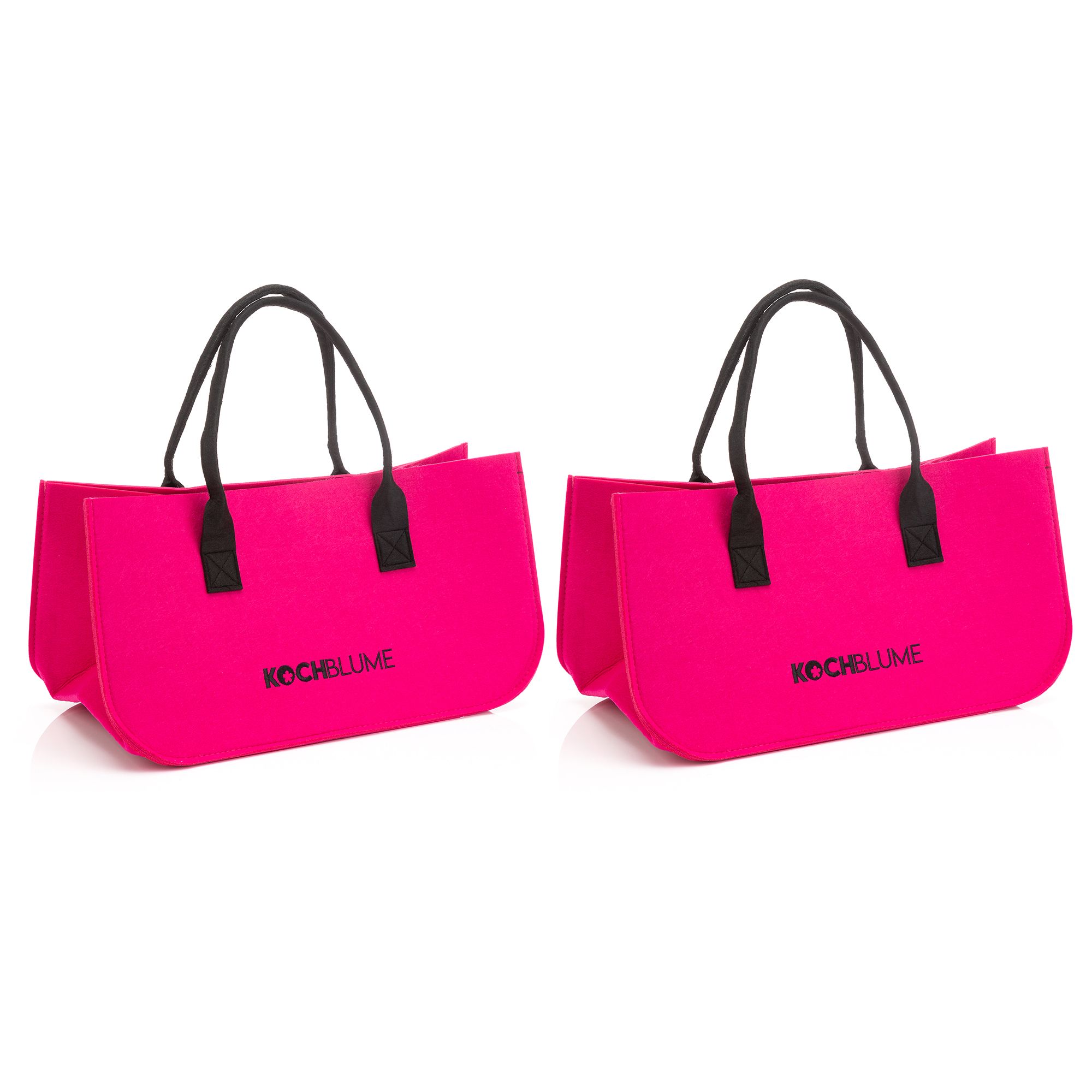 KOCHBLUME® Einkaufstaschen aus Filz 31 Liter Volumen 2er-Set