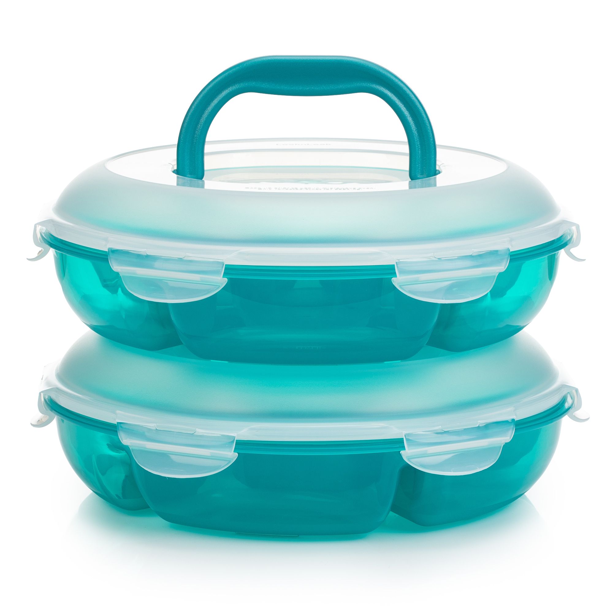 LocknLock 2 Frischhaltedosen mit Unterteilung und Tragegriff je 2,3L Volumen