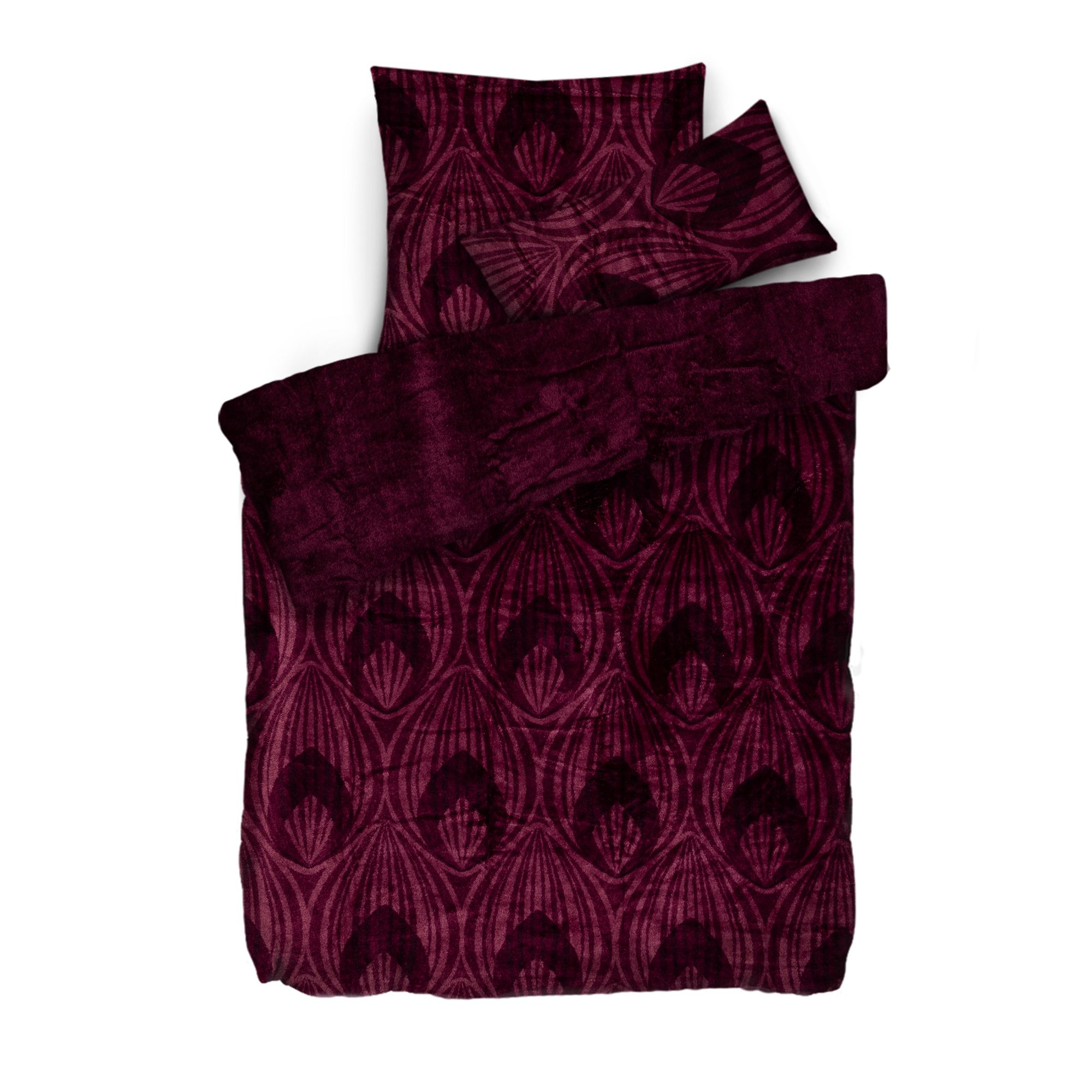 BADIZIO Classic Wendebettwäsche Pfauenauge Mikrofaser Plüsch Einzelbett, 3tlg.