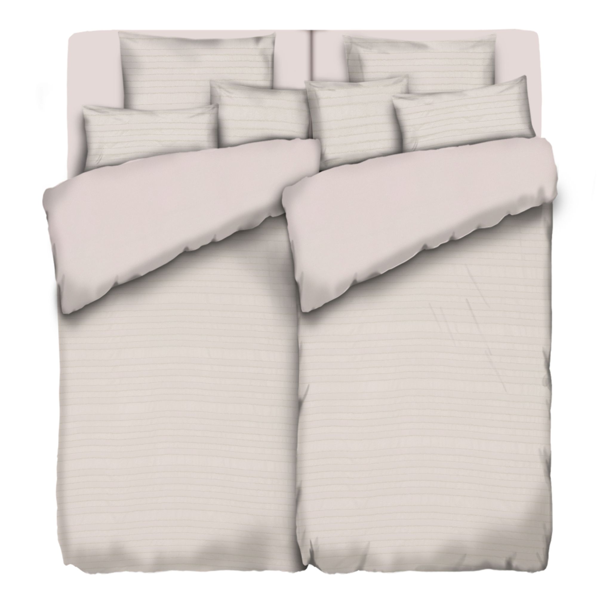 SOFT WAVE Wendebettwäsche Strukturstreifen Mikrofaser Doppelbett, 10tlg.