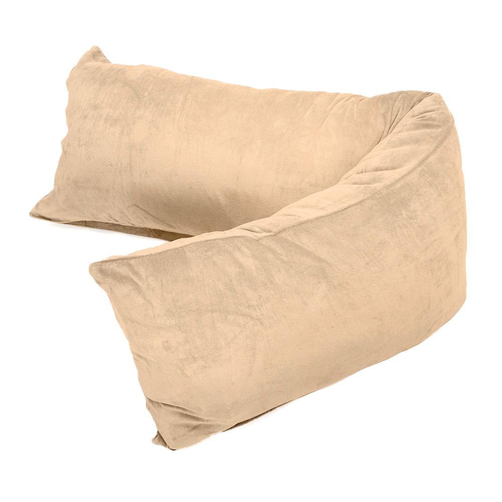 WINTERENGEL Premium Seitenschläferkissen- bezug uni Mikrofaser Flanell ca. 40x140cm